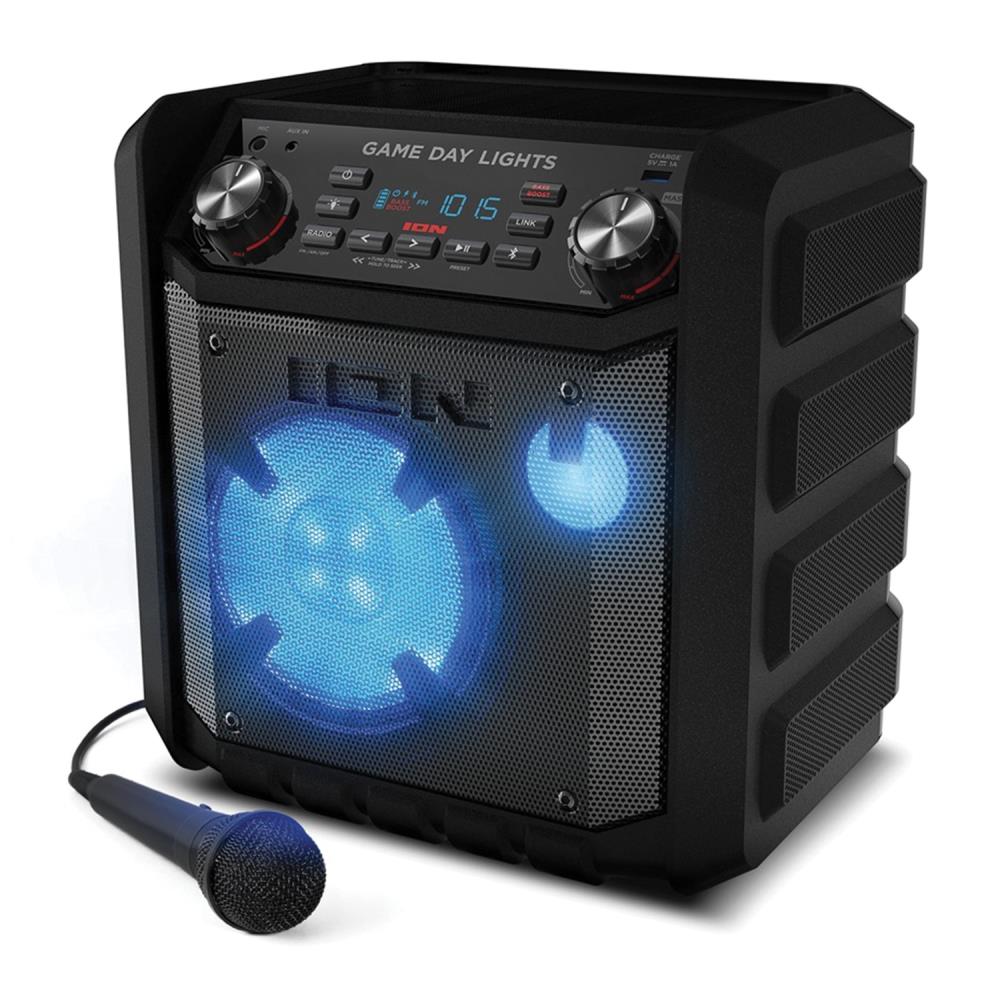 ION Audio iPA127 Game Day Party | Wireless Rechargeable Speaker System with  Lights