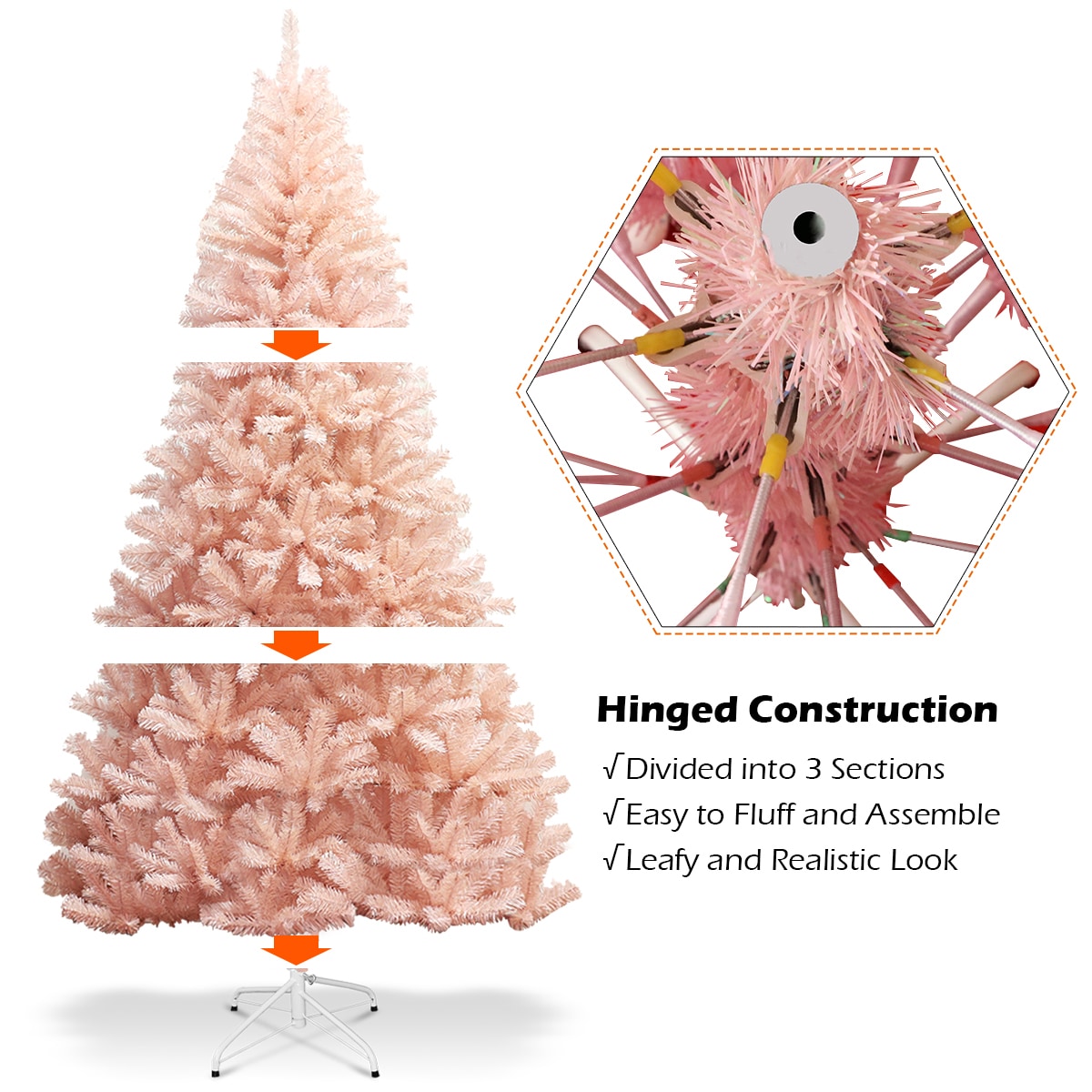 Costway CM22349 Artificial-Christmas-Trees - View #4