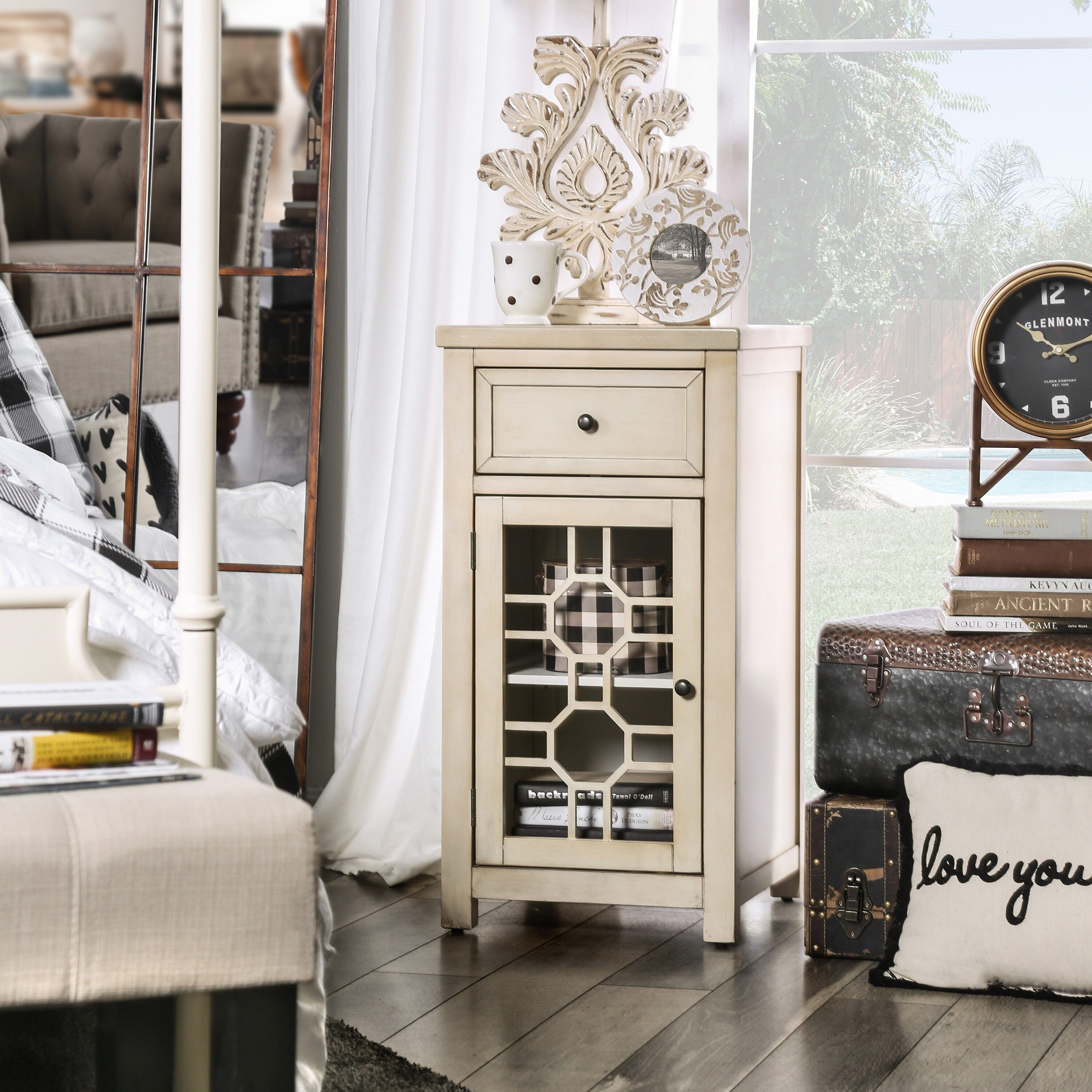 Furniture of America IDF-AC165WH End-Tables - View #3
