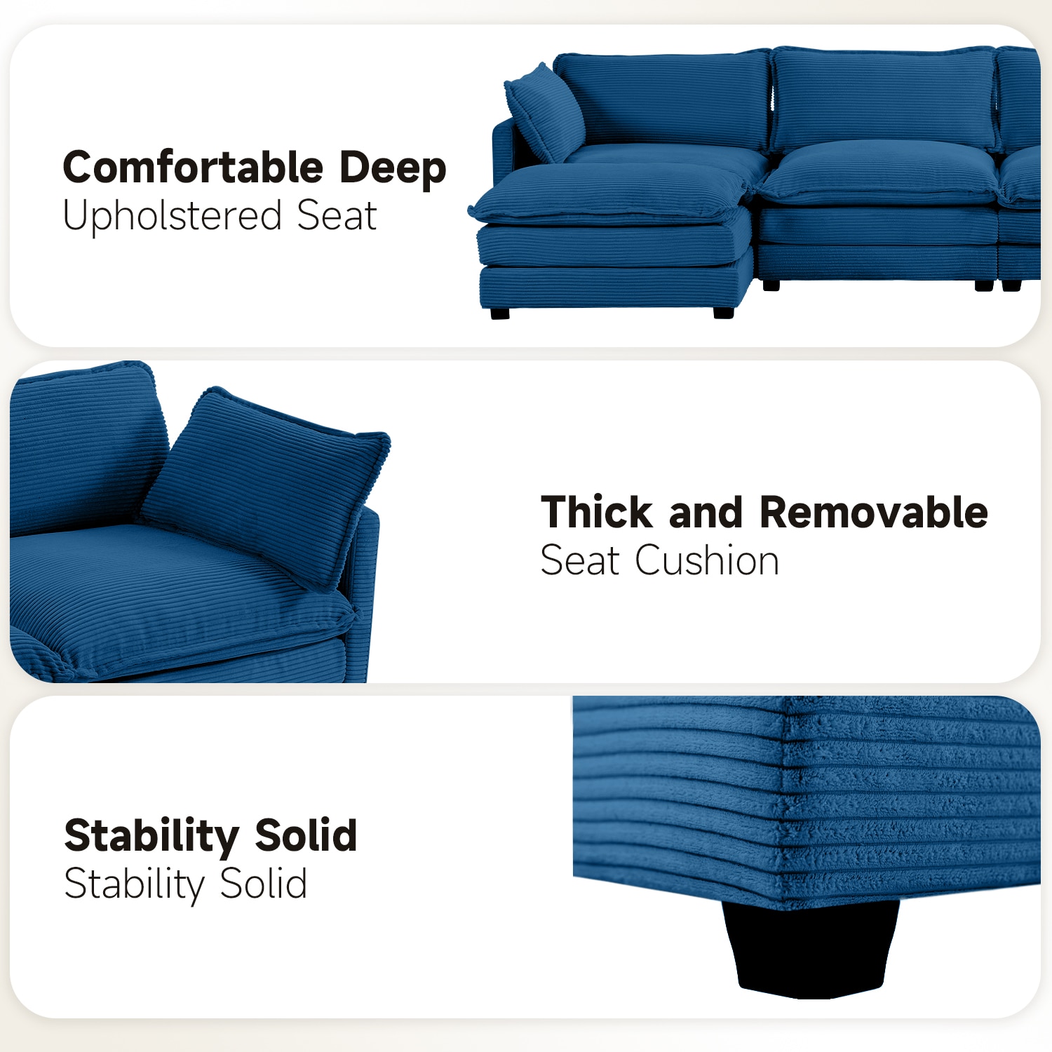 VOUA SAF-DXR3-NV Sofas-Loveseats - View #2