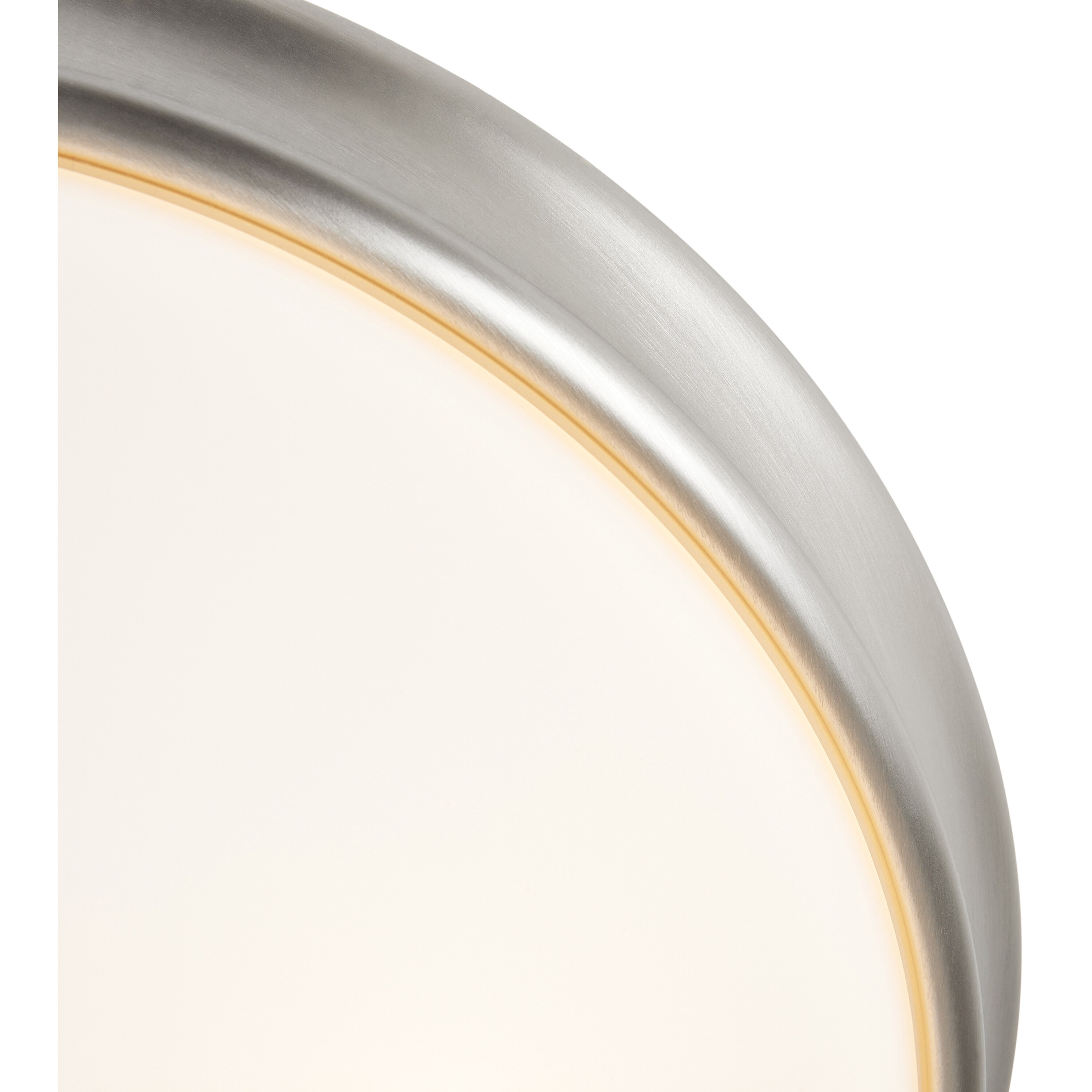 Brushed Steel and Glass 10.5" Flush Mount Light