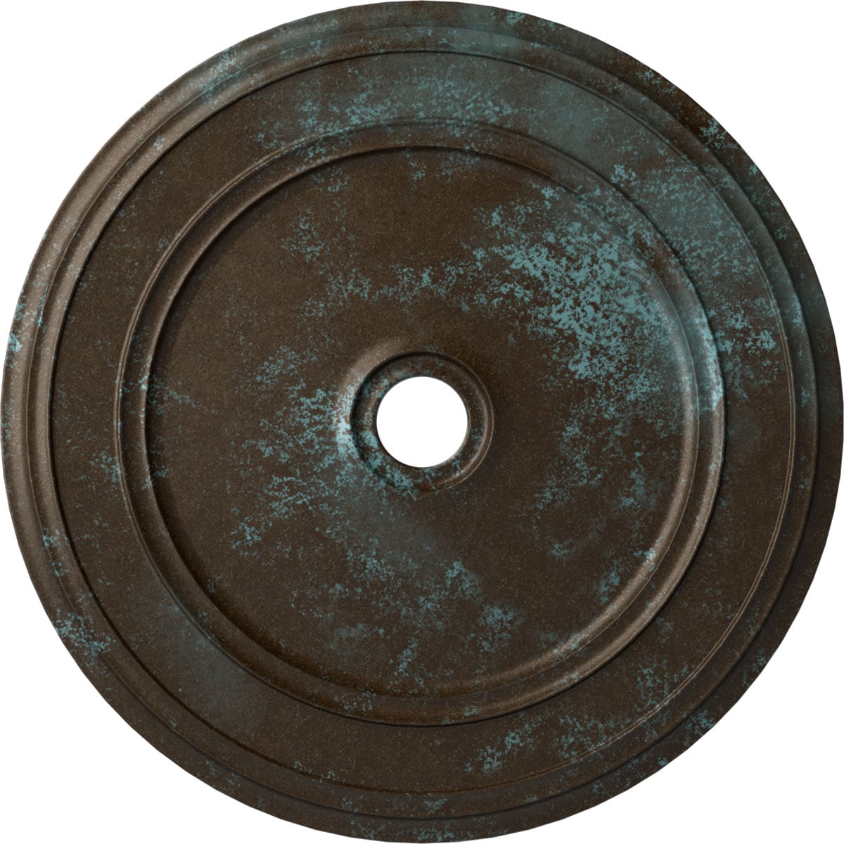 Ekena Millwork CM41CLBBS Classic 41.125-in W x 41.125-in L Painted Bronze Blue Patina Polyurethane Whole Ceiling Medallion