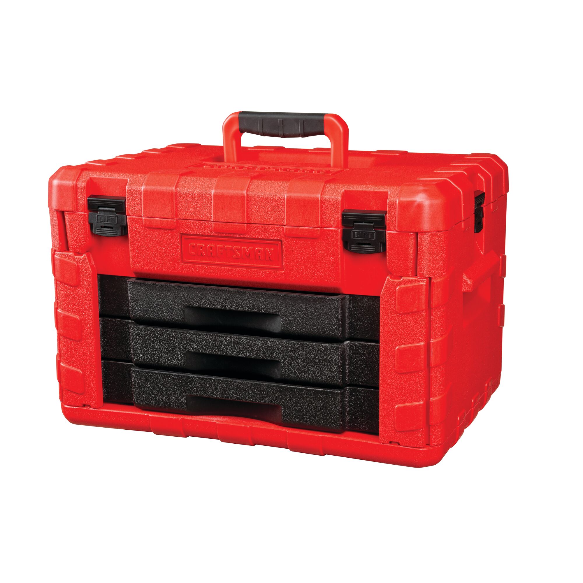 73 Compartment Durable Plastic Storage Tool Box in Red