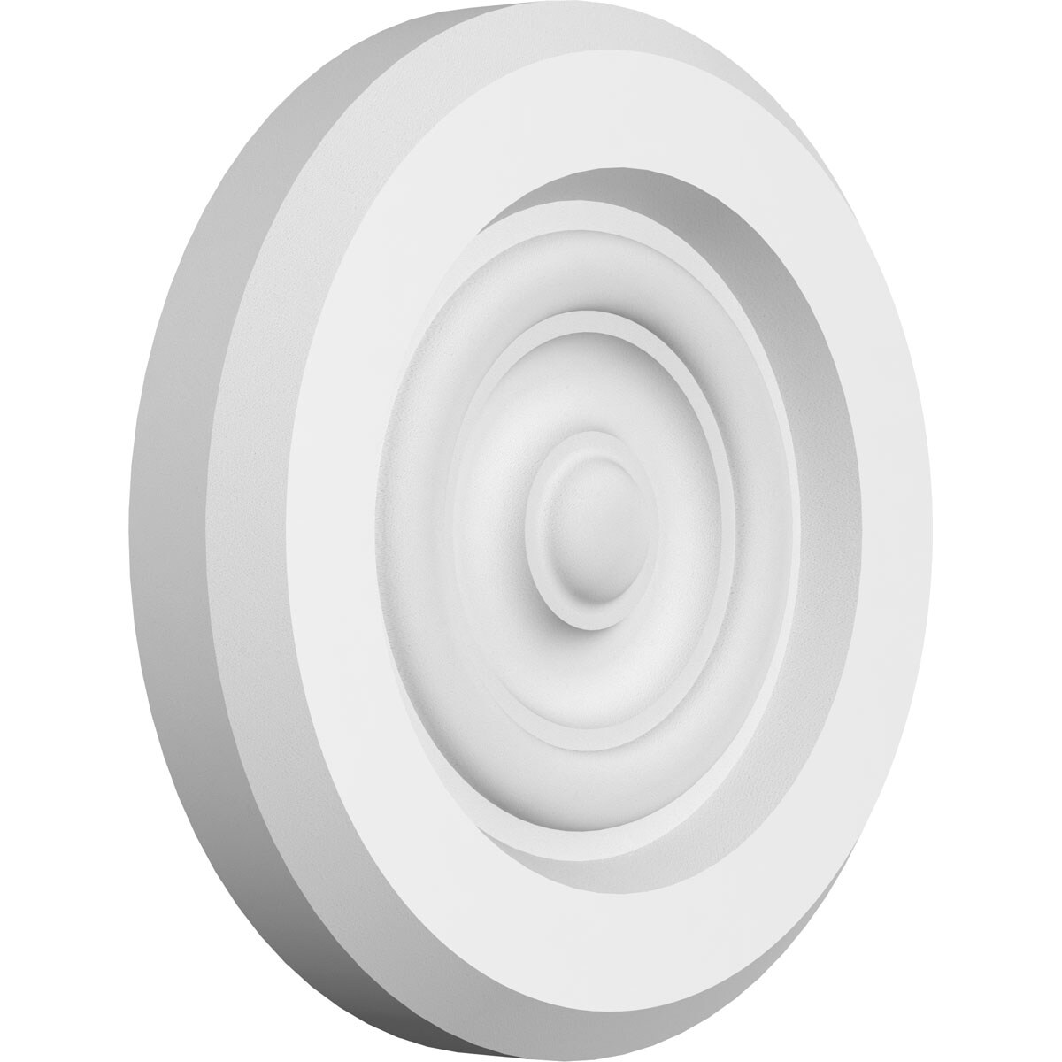 Ekena Millwork ROSP050X050X075GRY03 Standard Grayson Bullseye with Beveled Edge Bullseye 5-in x 5-in Round Unfinished PVC Rosette