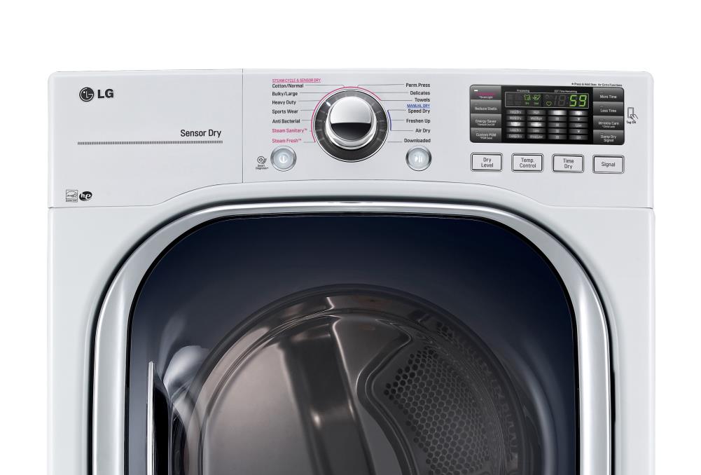 LG DLEX3370W 7.4 Cu. Ft. Ultra Large Capacity Steam Dryer