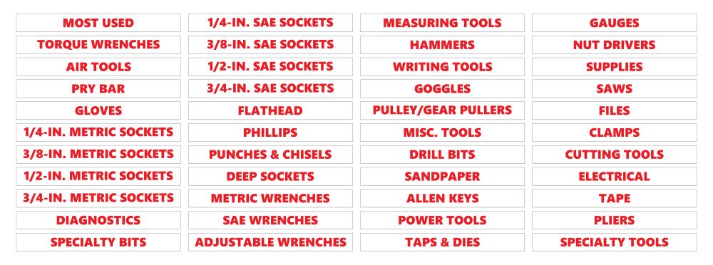 DCM Solutions TBARDI50 Magnetic vinyl Magnetic accessory 44 Unique Magnetic Labels