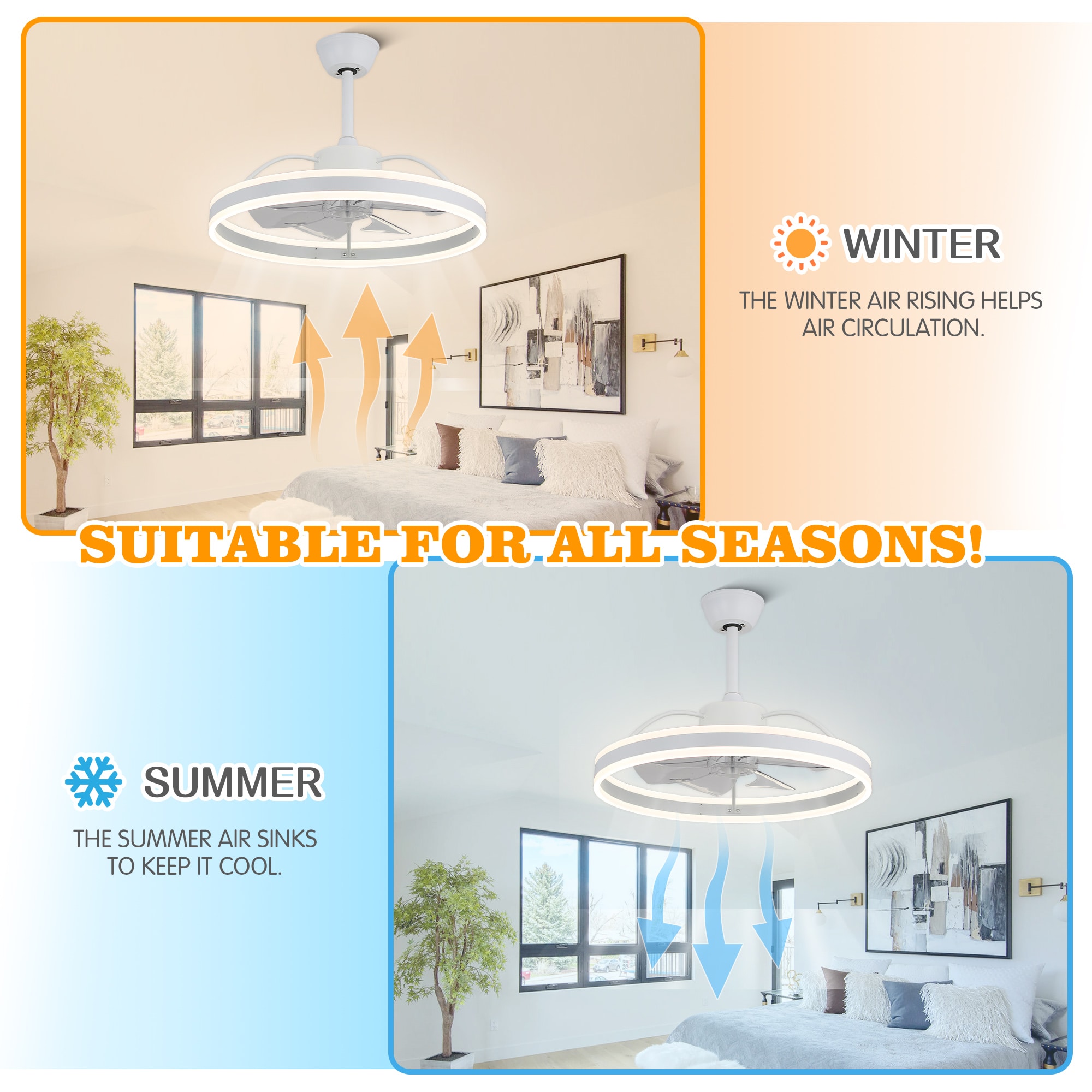 Bella Depot DCFSD2402-W Ceiling-Fans - View #7