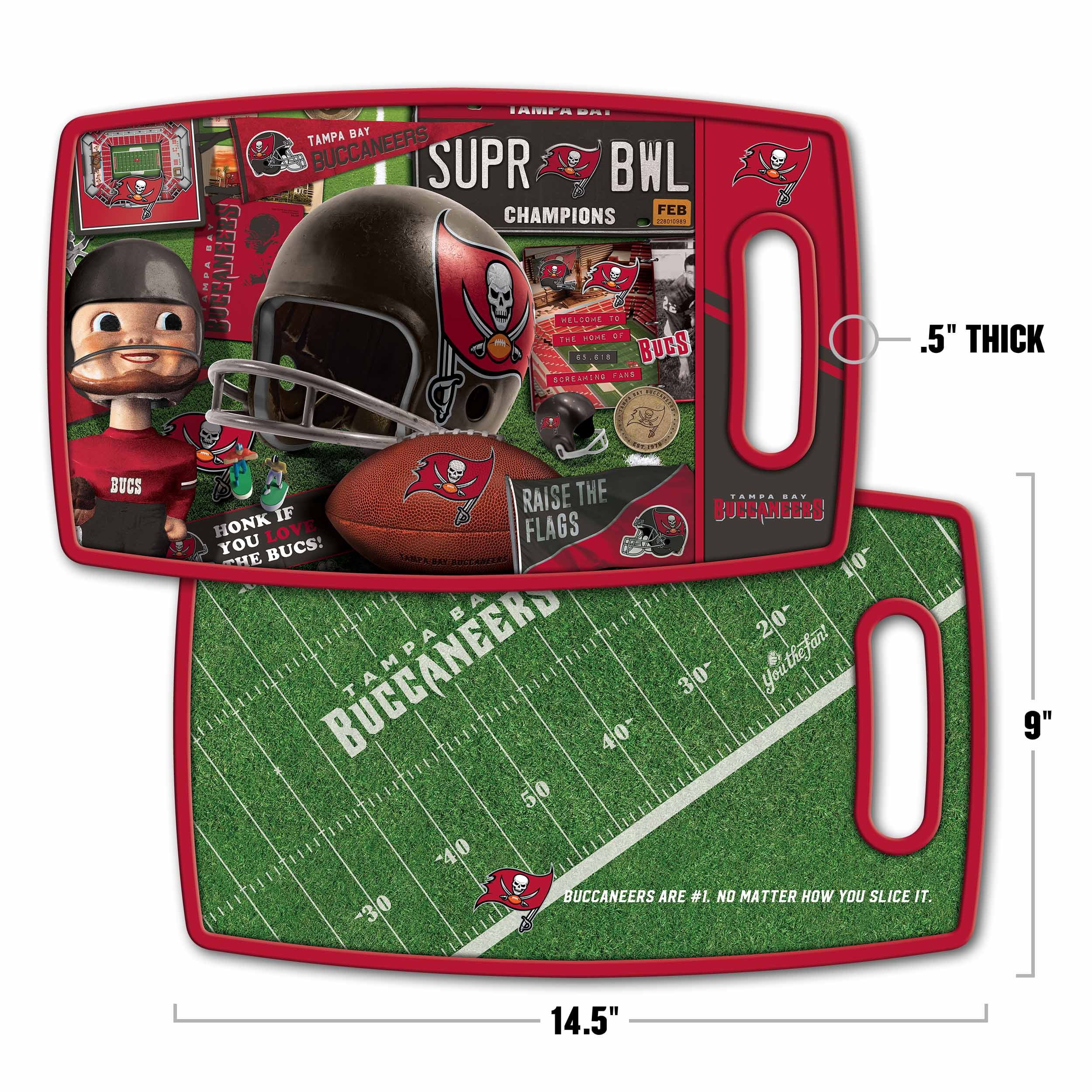 Sportula Tampa Bay Buccaneers Retro Series Cutting Board 9-in L x 14.5-in W  Plastic Cutting Board in the Cutting Boards department at