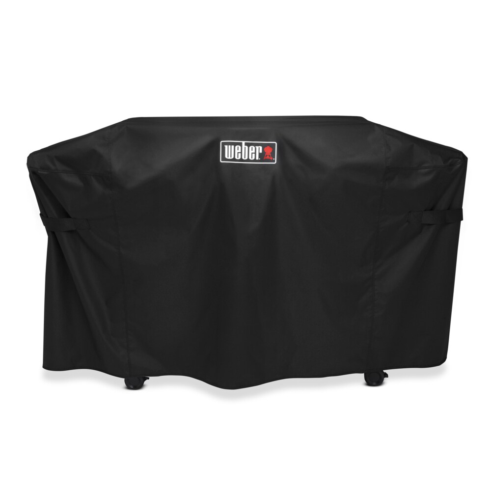 Weber 71-in W x 43.4-in H Black Flat Top Grill Cover in the Grill ...