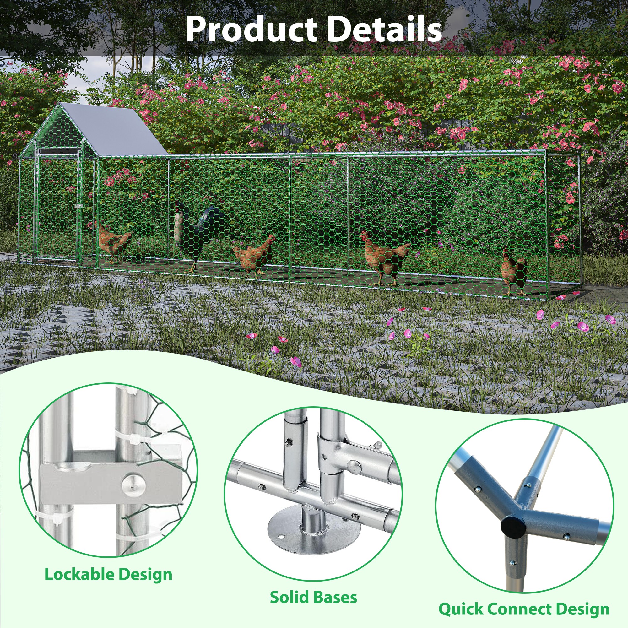 Gaierptone CRXLE1LBZ77 Chicken-Coops-Rabbit-Hutches - View #4