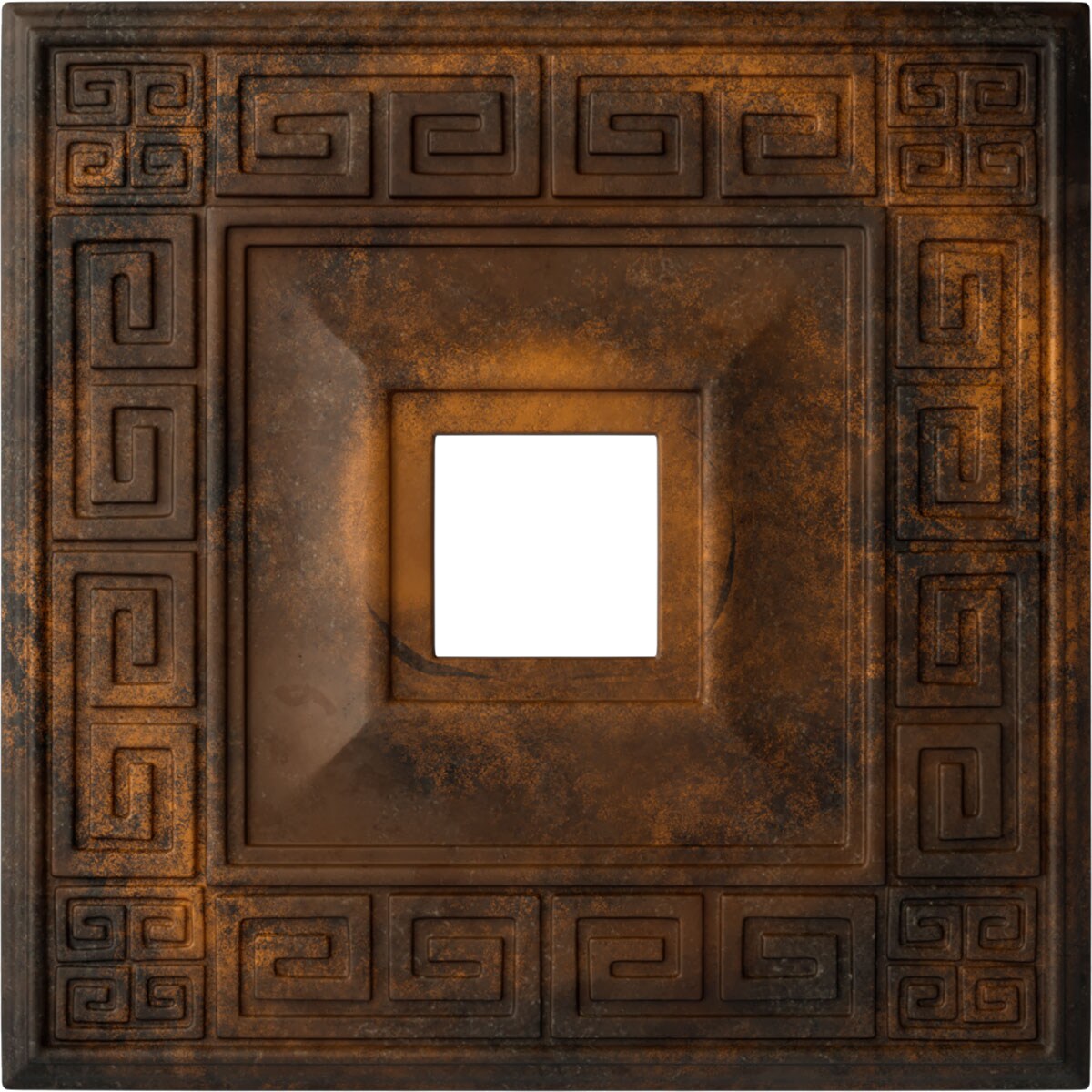 Ekena Millwork CM18ERRUS Eris 18-in W x 18-in L Painted Rust Polyurethane Whole Ceiling Medallion