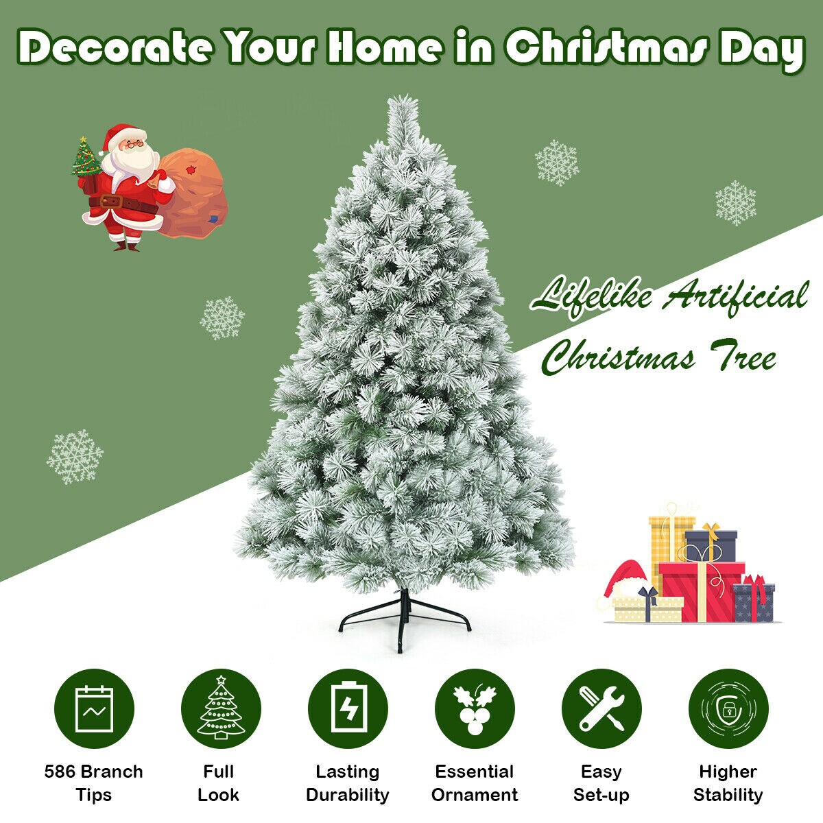 WELLFOR CM-HWY-22817 Artificial-Christmas-Trees - View #6