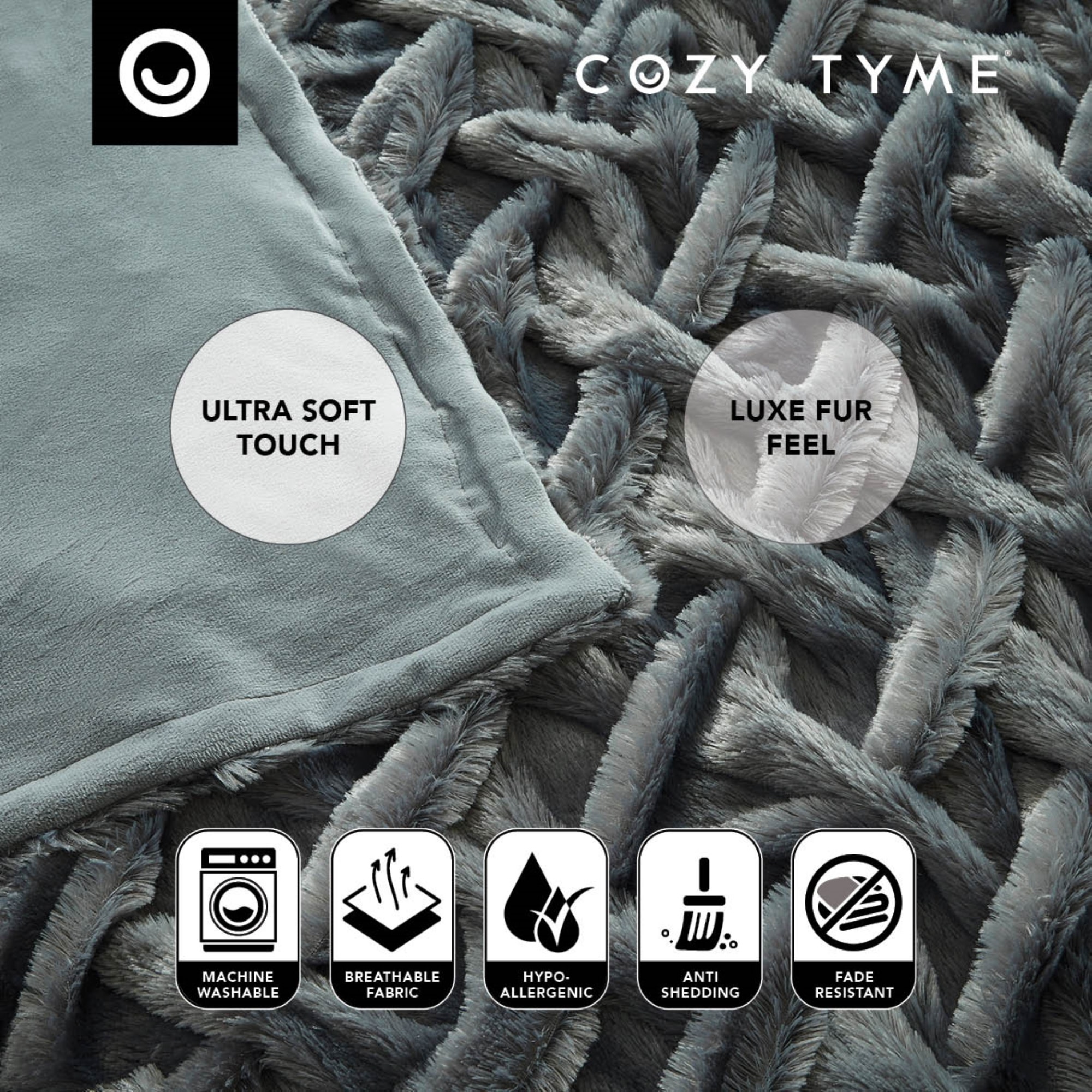 Cozy Tyme T179-04GRC-LS Blankets-And-Throws - View #5