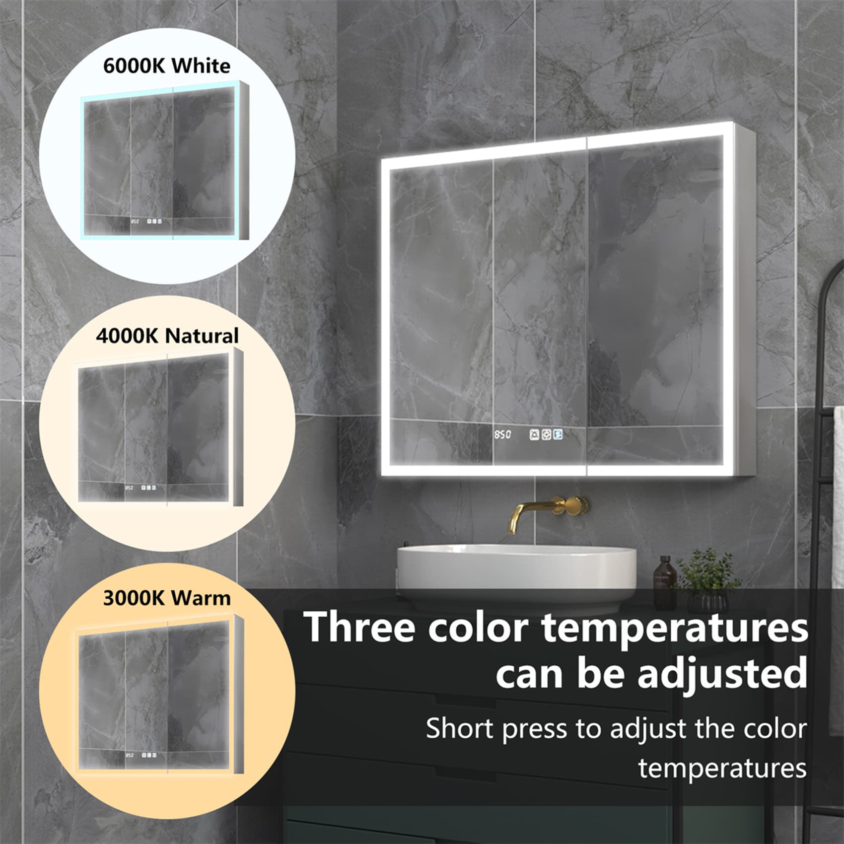 ExBrite EXMC4030V8DX Bathroom-Medicine-Cabinets - View #5