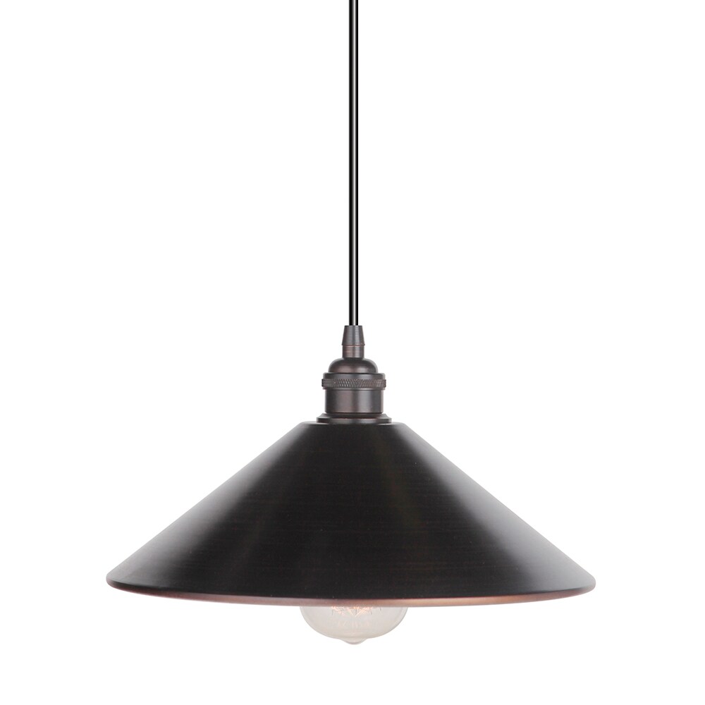Worth Home Products PKN-7466-9550 Instant Pendant Recessed Light Conversion Kit Brushed Bronze Metal Shade