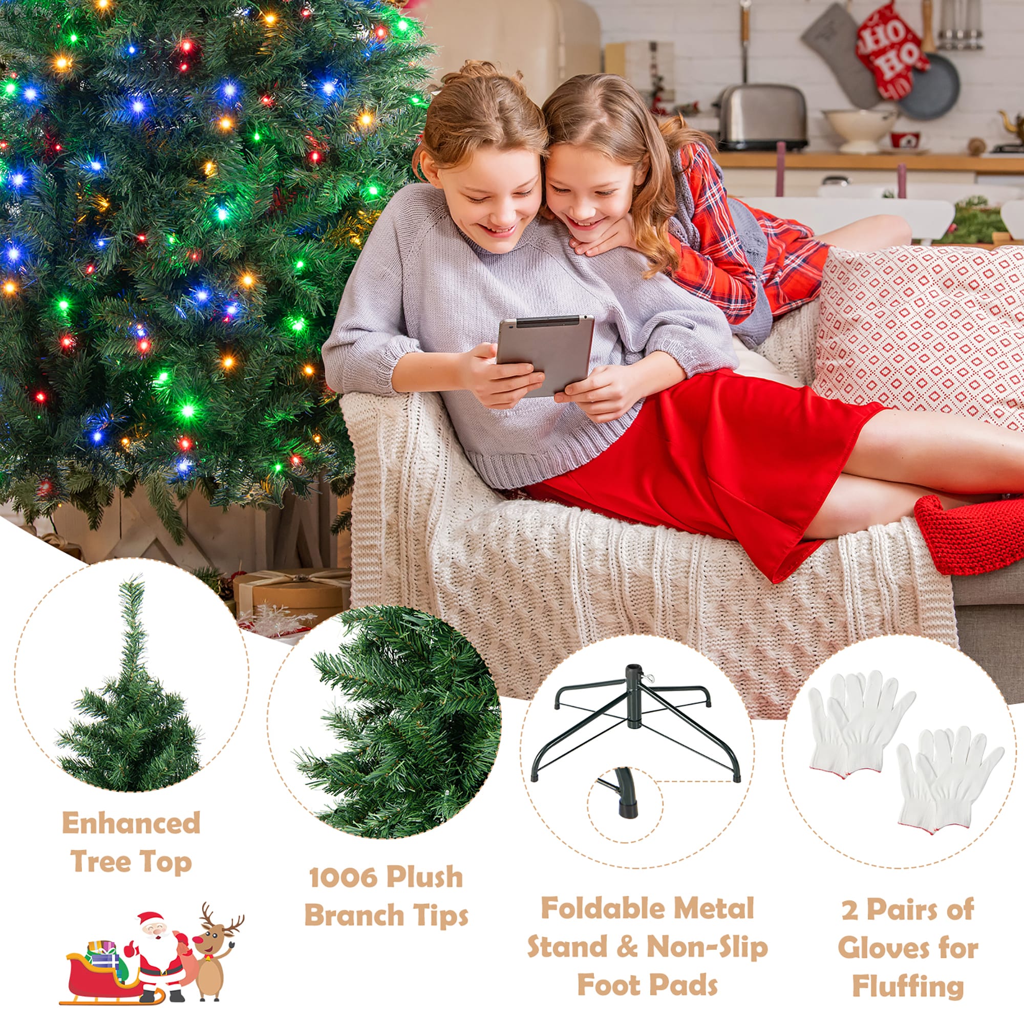 Costway CM24080US Artificial-Christmas-Trees - View #4