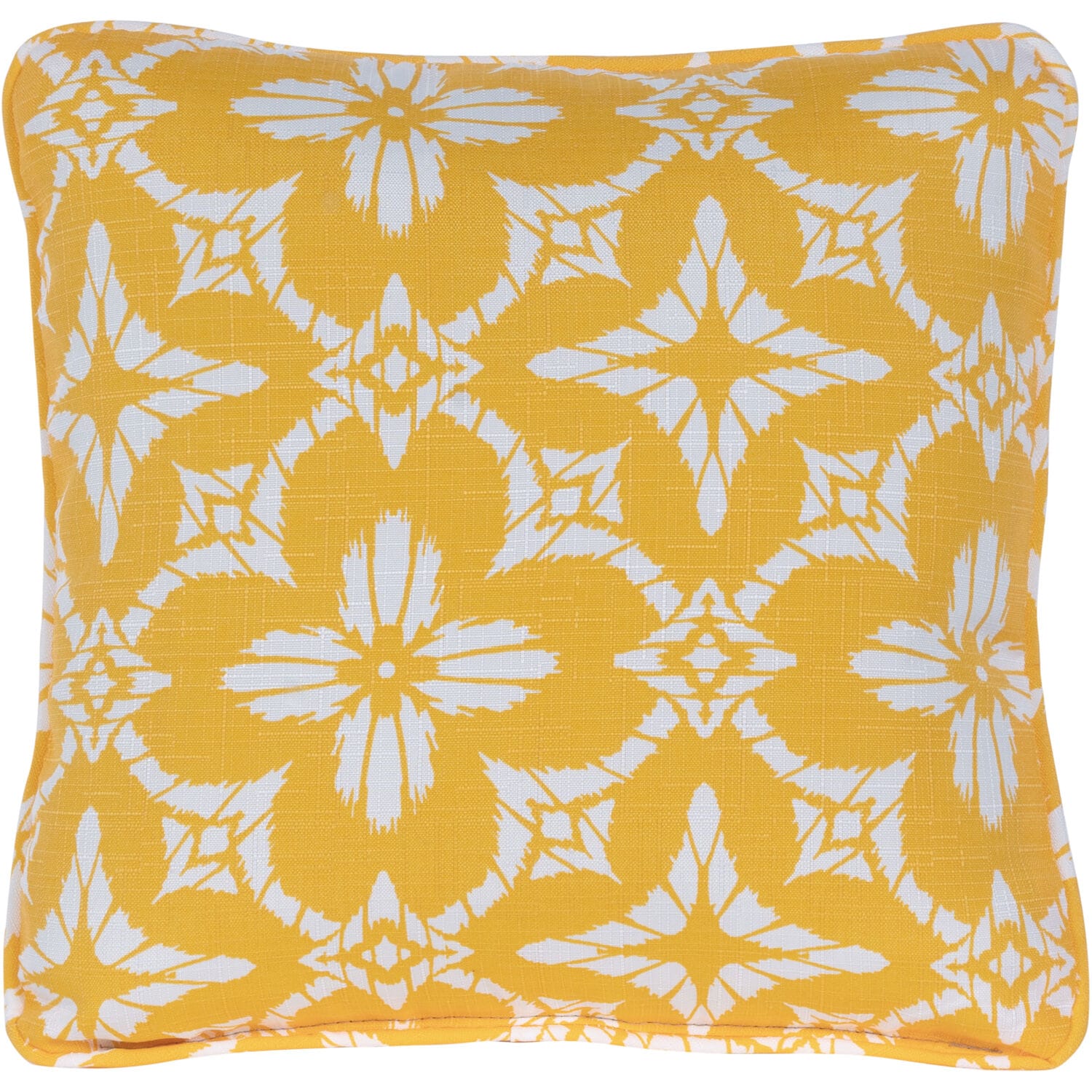 Hanover HANTPFLOR-YEL Floral Yellow Square Throw Pillow