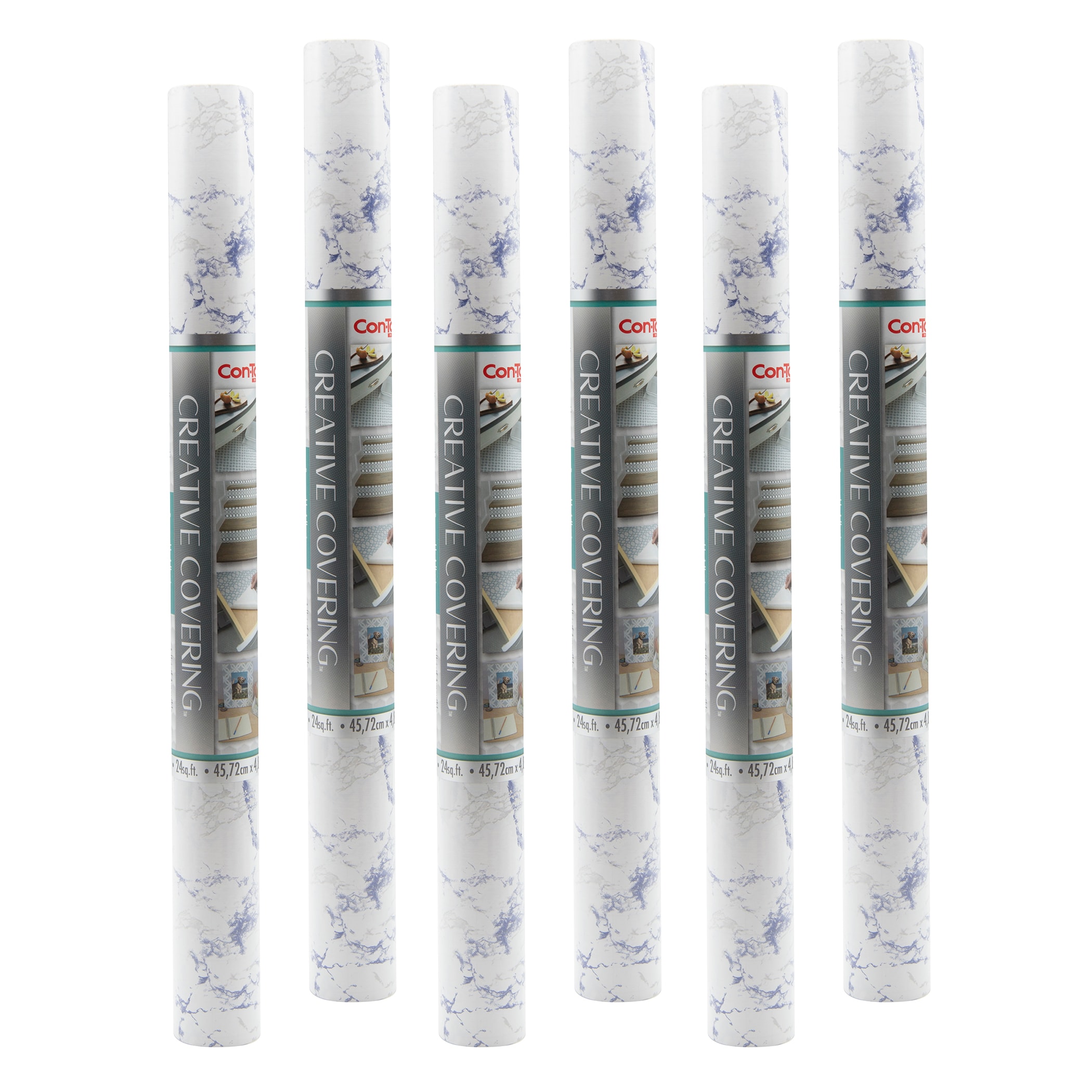 Con-Tact 16F-C9A832-06 18-Inches x 16-ft Blue Marble Shelf liner