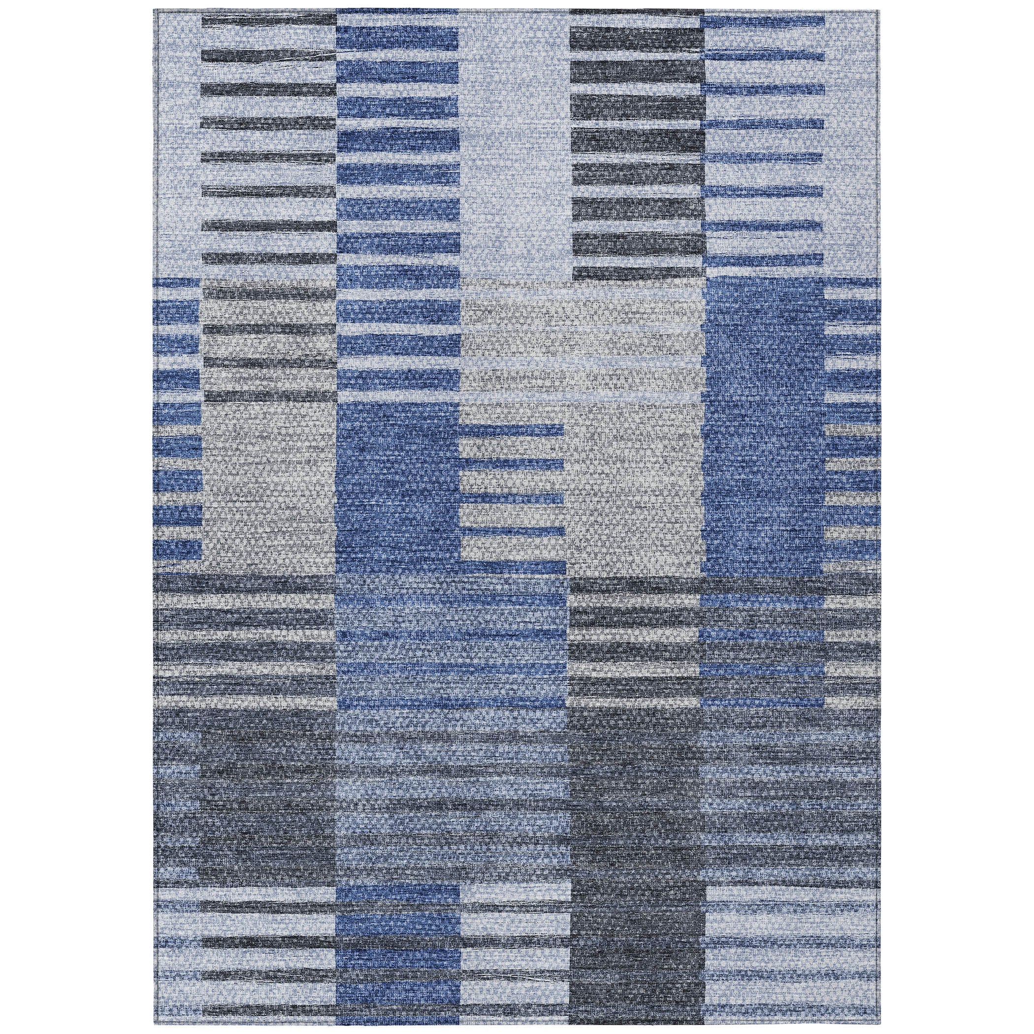 Addison Rugs ACN687BU10X14 Chantille ACN687BU 10 x 14 (ft) Polyester Blue Rectangular Indoor/Outdoor Geometric Machine washable Area rug