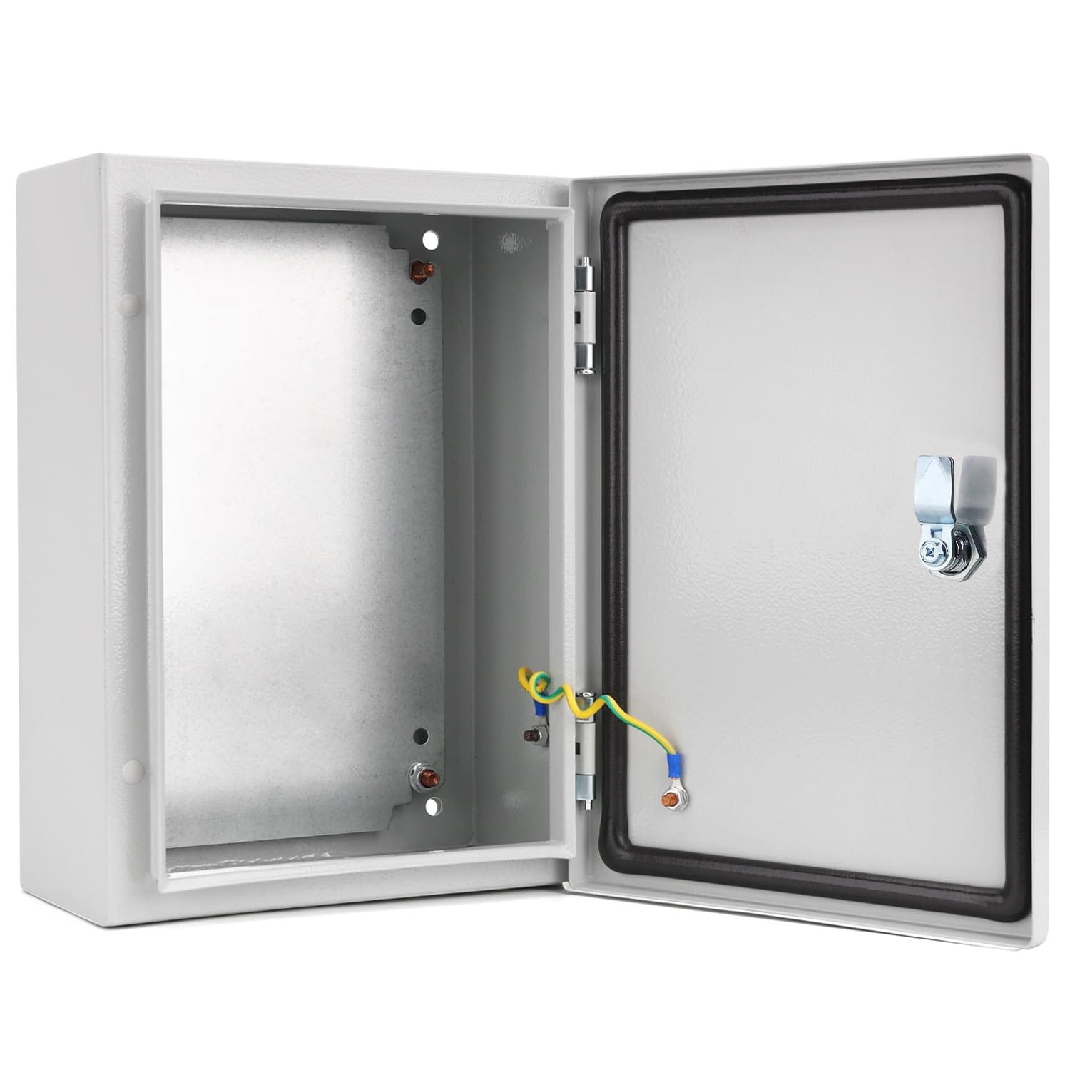 Anqtovp  1 Piece IP65 Waterproof Cold Rolled Steel Electrical Enclosure 14 x 10 x 6 Inch Lockable Weatherproof Junction Box for Indoor Outdoor