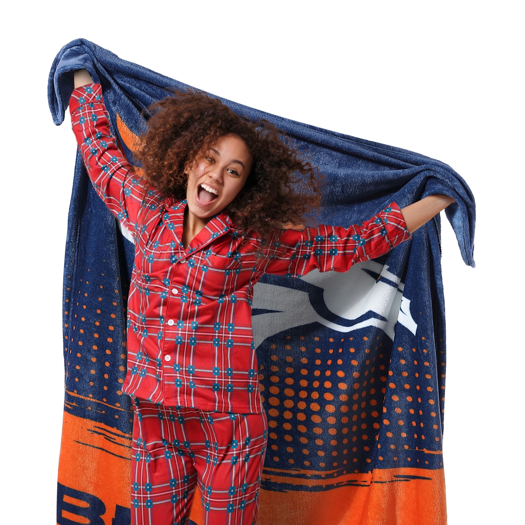 : NFL Fleece Denver Broncos Blue/Orange, Fabric by the Yard :  Sports & Outdoors