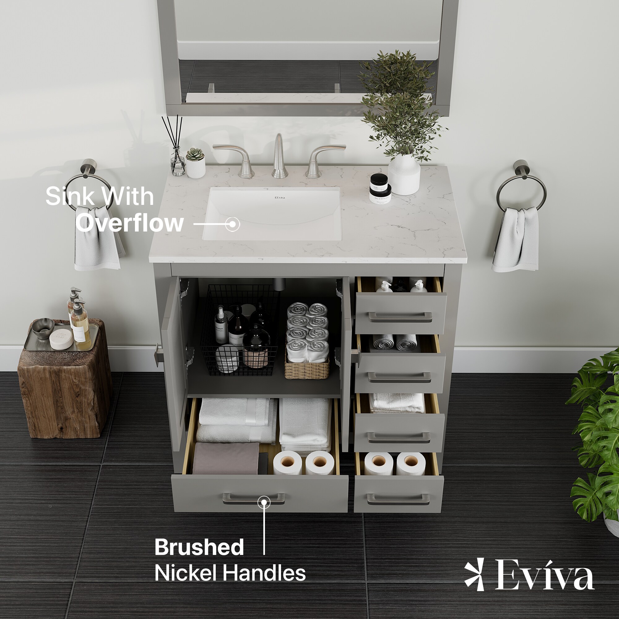 Eviva EVVN412-36GR-Q Bath-Vanity-Combo - View #3