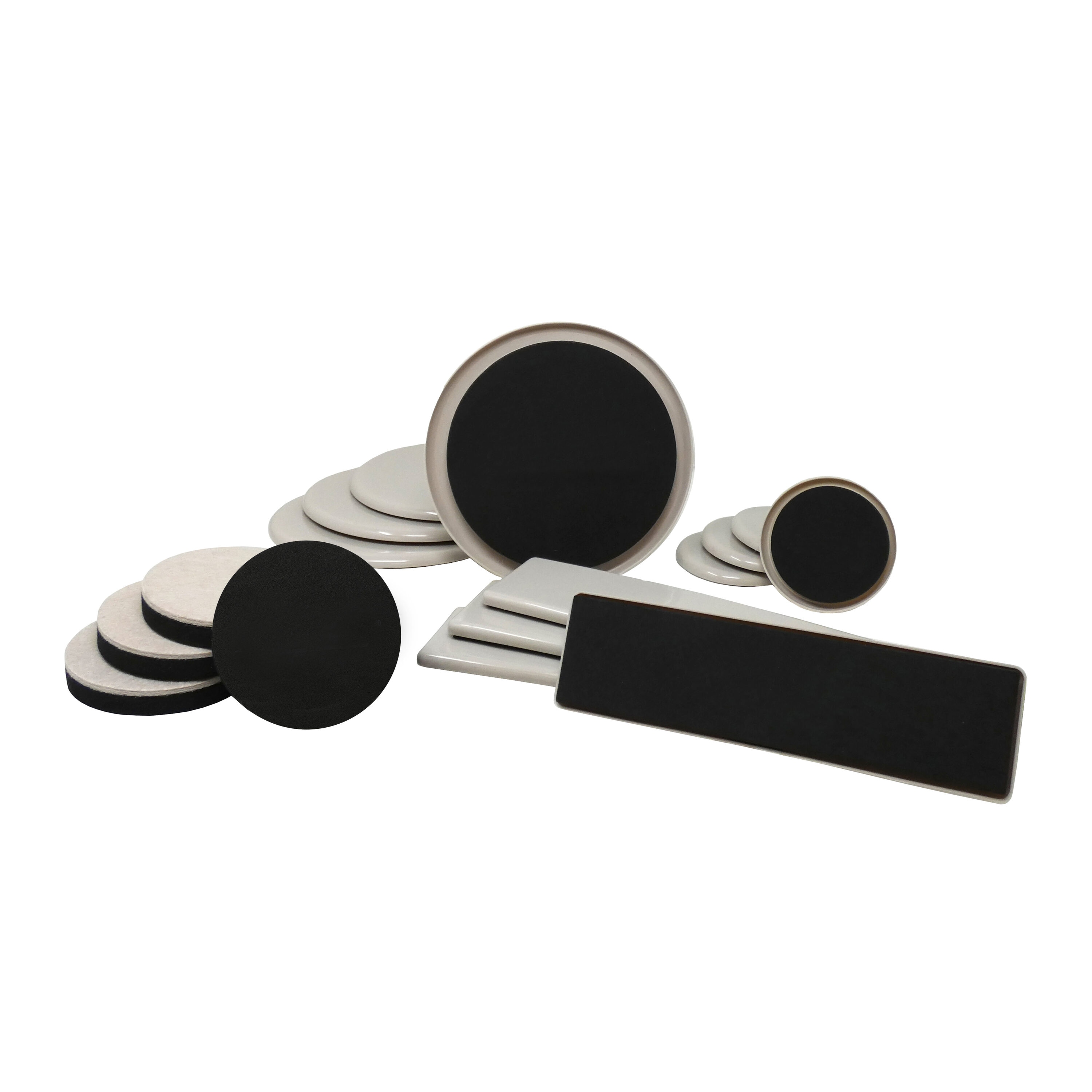 RELIABILT 4712924RB 16 -Pack Assorted Round and rectangle Felt and plastic Carpet and hard surface Furniture Slider