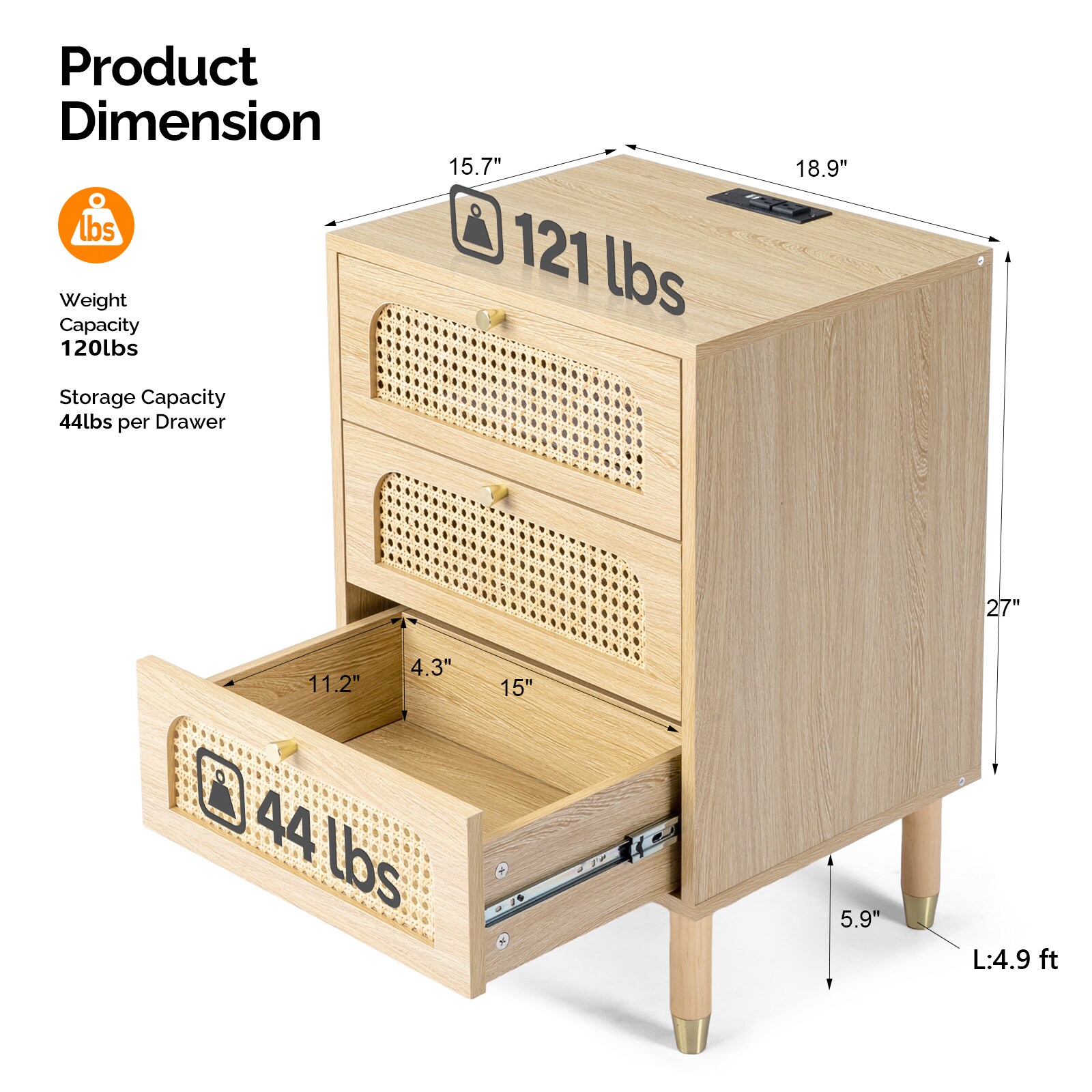 Outopee LO1G52003042 nightstands - View #3