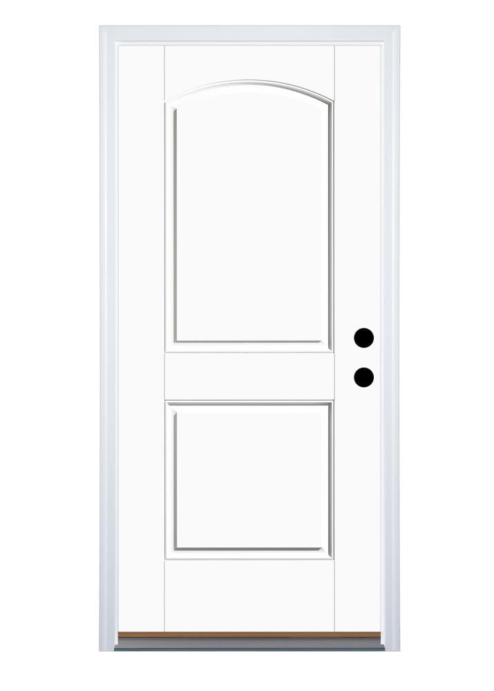 Therma-Tru BMTT626203 Entry Door 36-in x 80-in x 4-9/16-in Fiberglass No glass Left-hand inswing Ready to paint Unfinished Prehung Front Door with Brickmould Insulating core