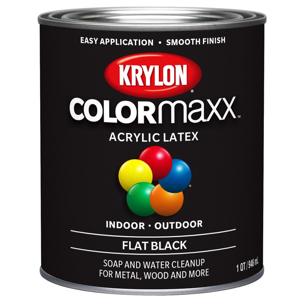 Krylon K05592007 12 Ounce Black Matte Paint: Krylon COLORMaxx