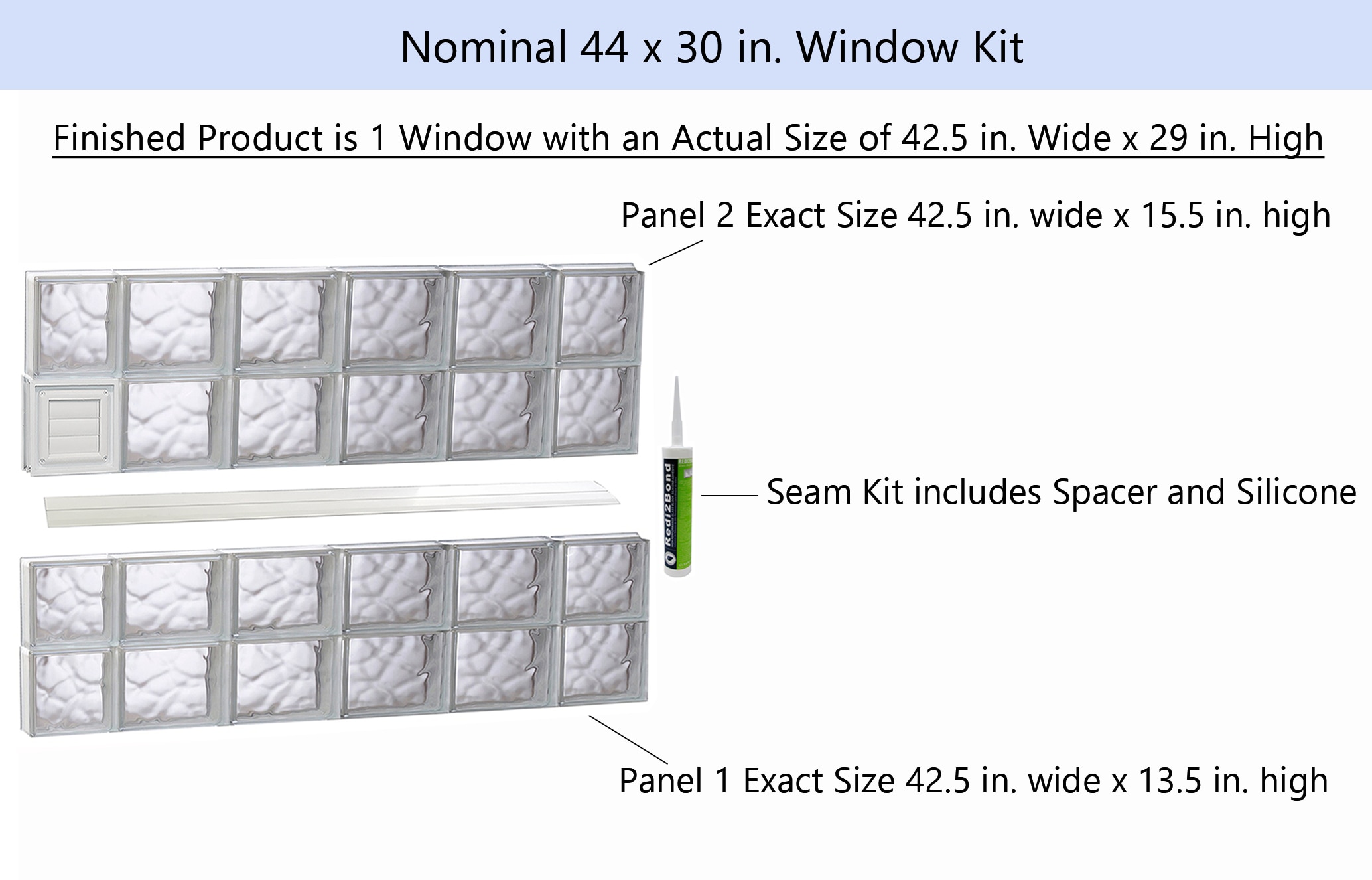 REDI2SET D4430DC Glass-Block-Windows - View #2
