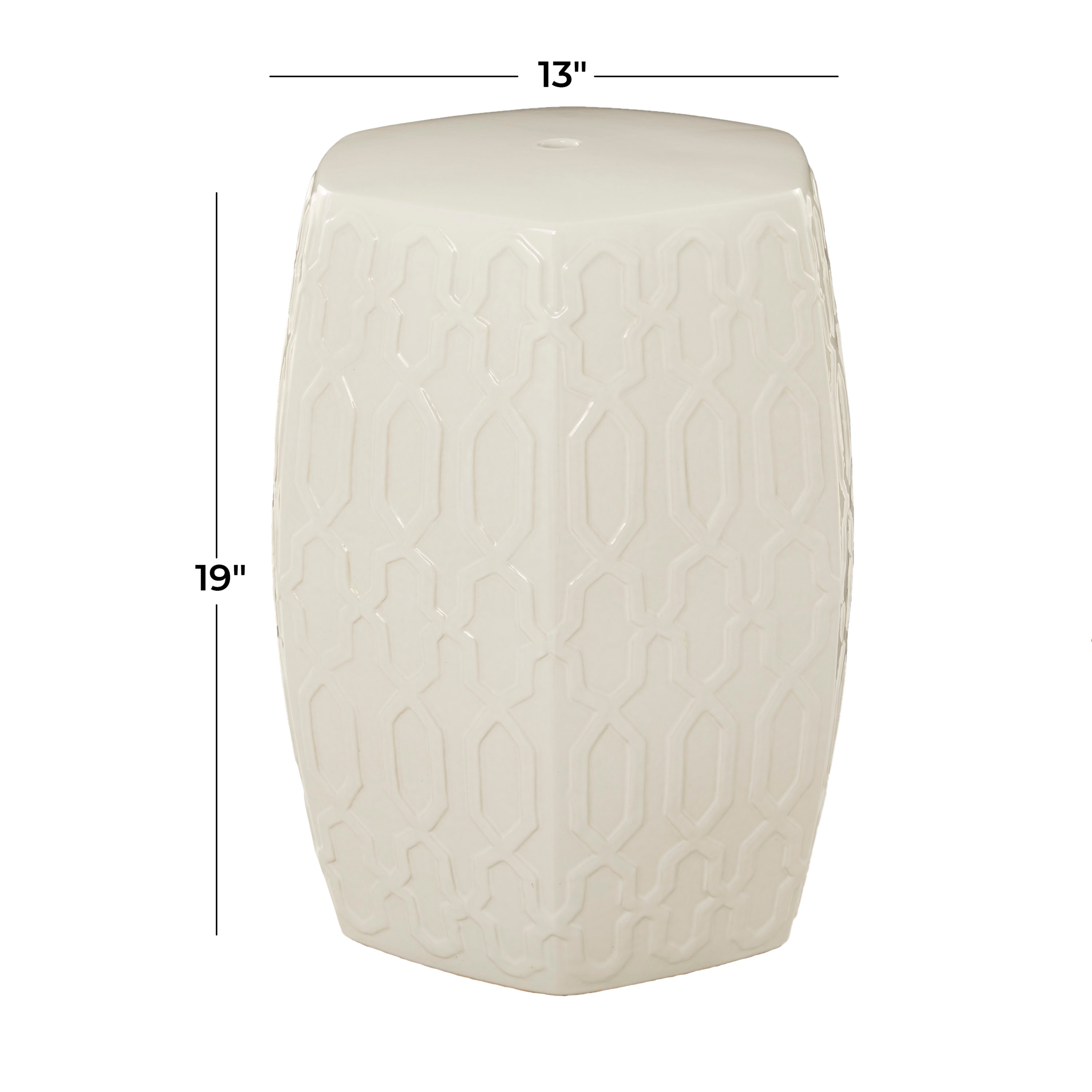 Elegant Round Wood Side Table in Cream Finish