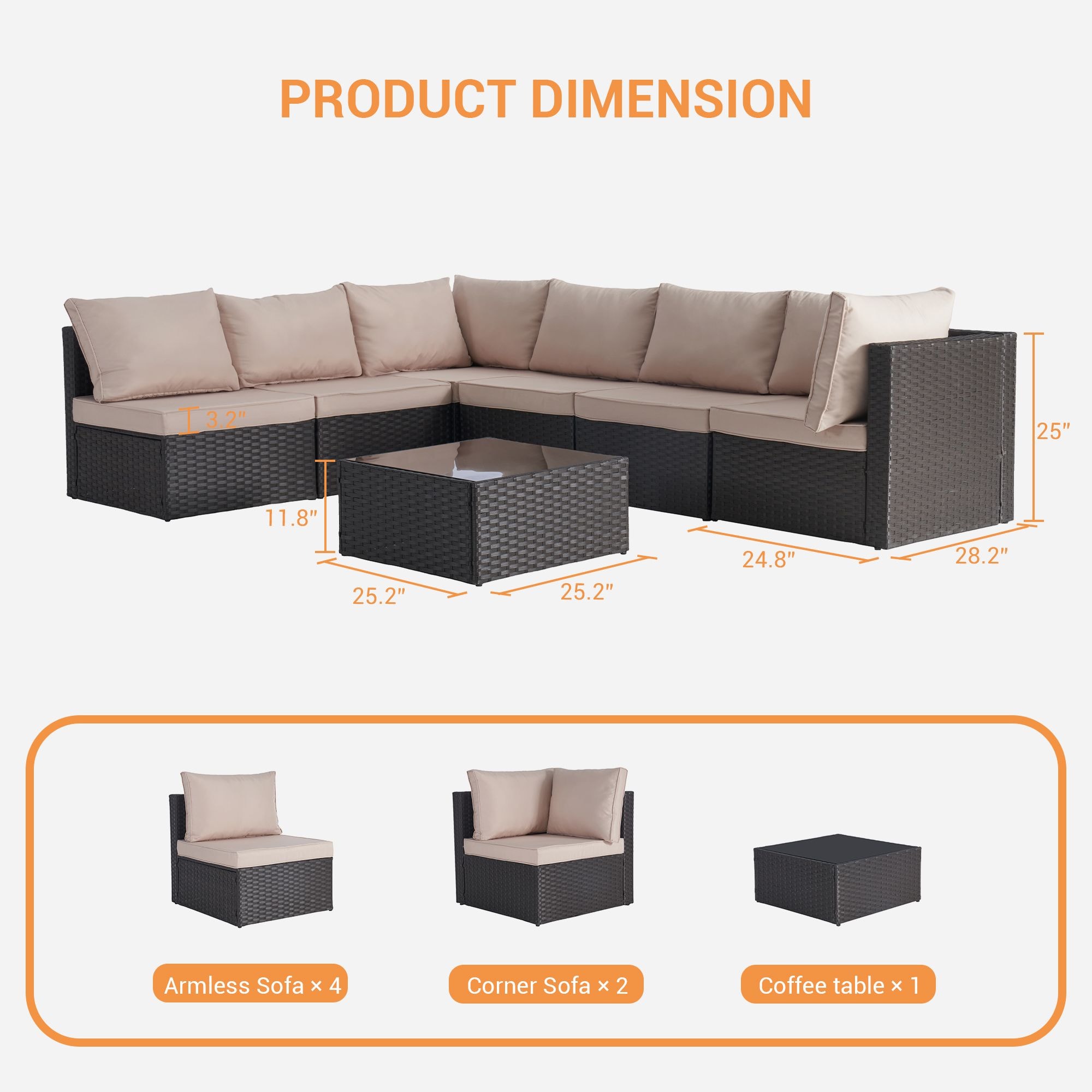 SANSTAR L-WS702-SN-V1 Patio-Conversation-Sets - View #2