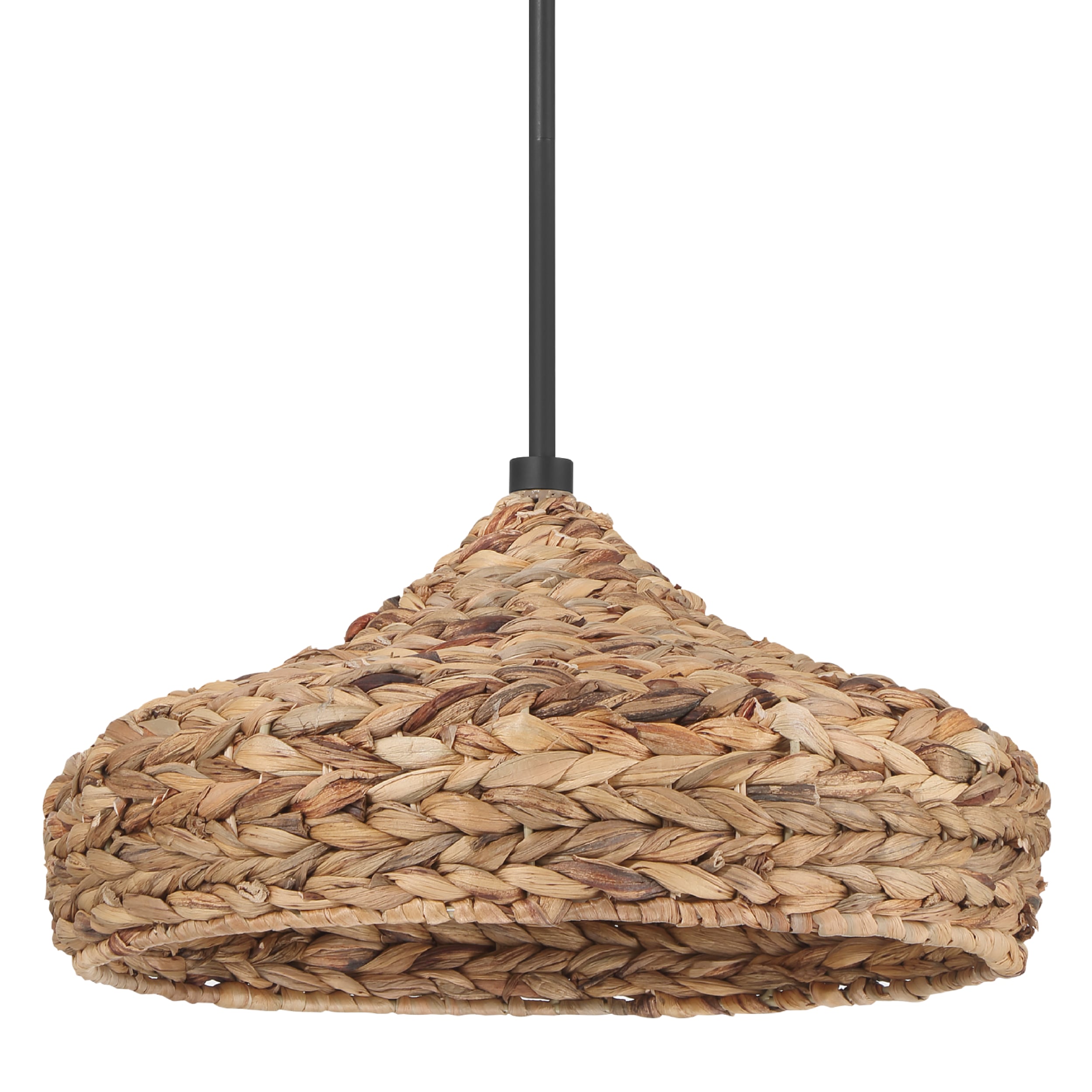 Hunter 49028 Cambria 1 -Light Matte Black Transitional Teardrop Large Hanging Pendant light