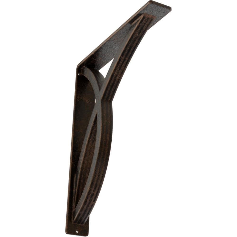 Ekena Millwork BKTM02X12X15TMIABZ Miller 12-in x 2-in x 15-in Antique bronze Wrought iron Countertop support bracket