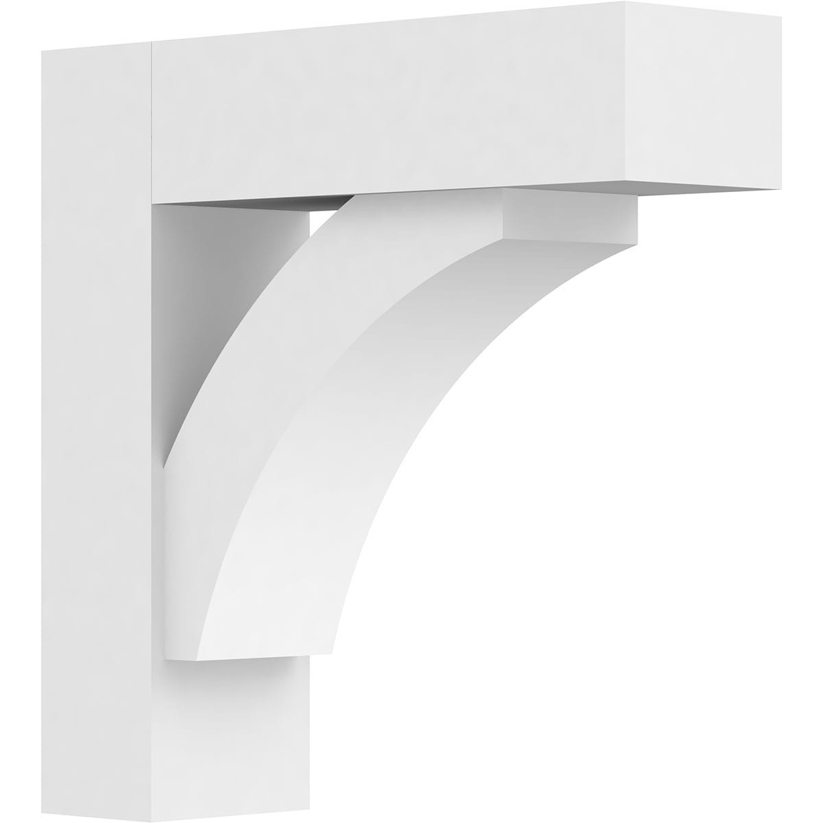 Ekena Millwork BKTP03X12X12THR05 Standard ThortonGrade 3-in x 12-in x 12-in Off-white PVC Standard bracket
