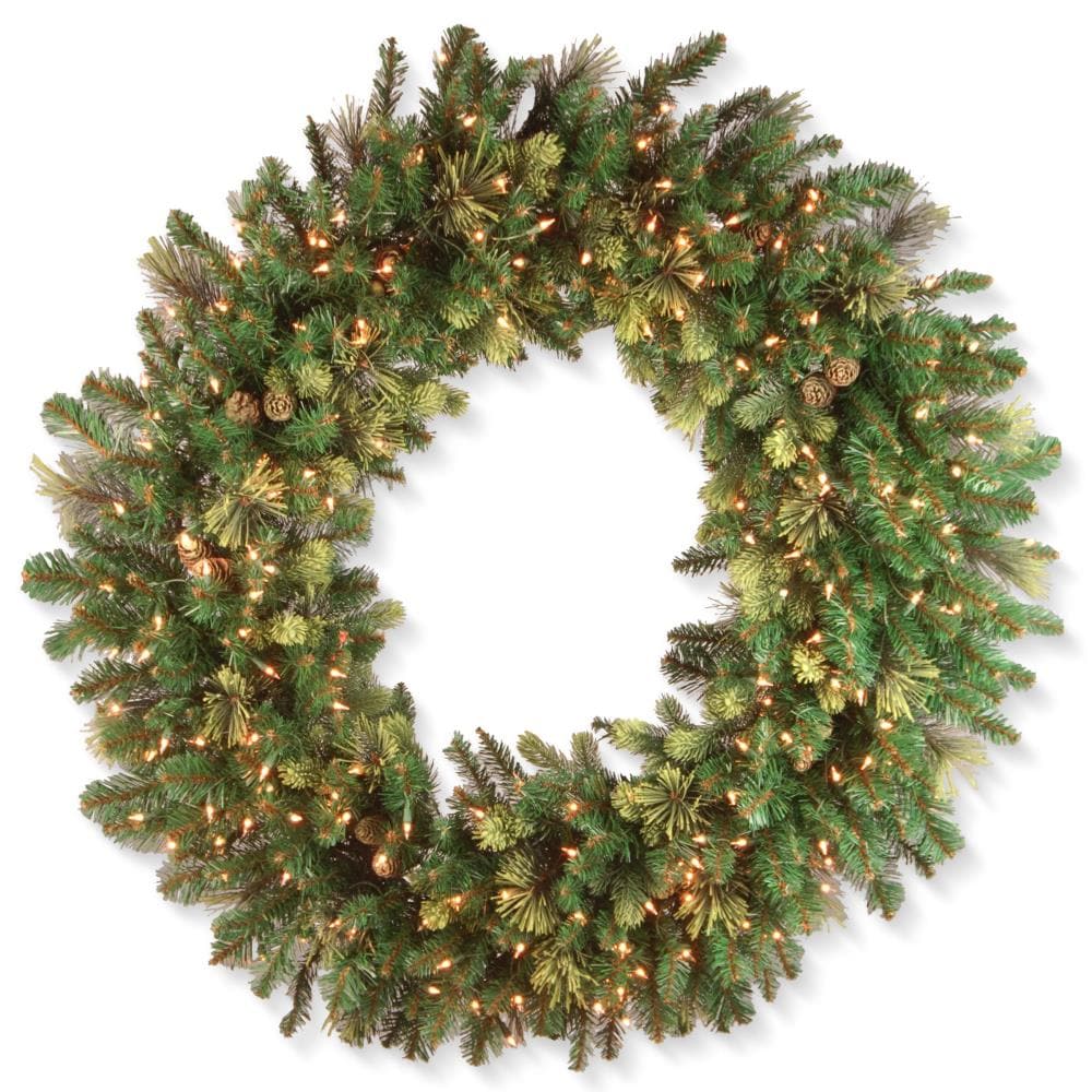 National Tree 48in. Pre-lit Carolina Pine Wreath -  CAP3-306-48W
