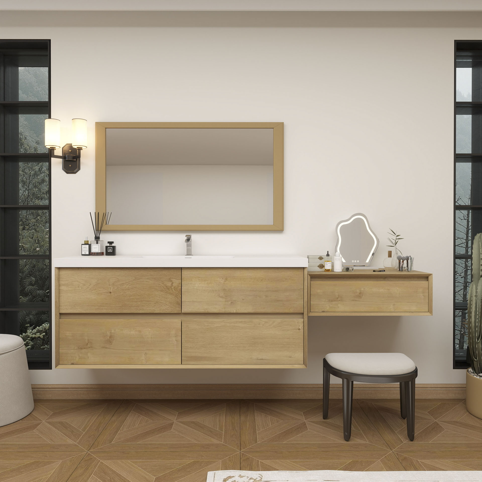BV Better Vanity SLIM17-60S+30-OAK Bath-Vanity-Combo - View #3