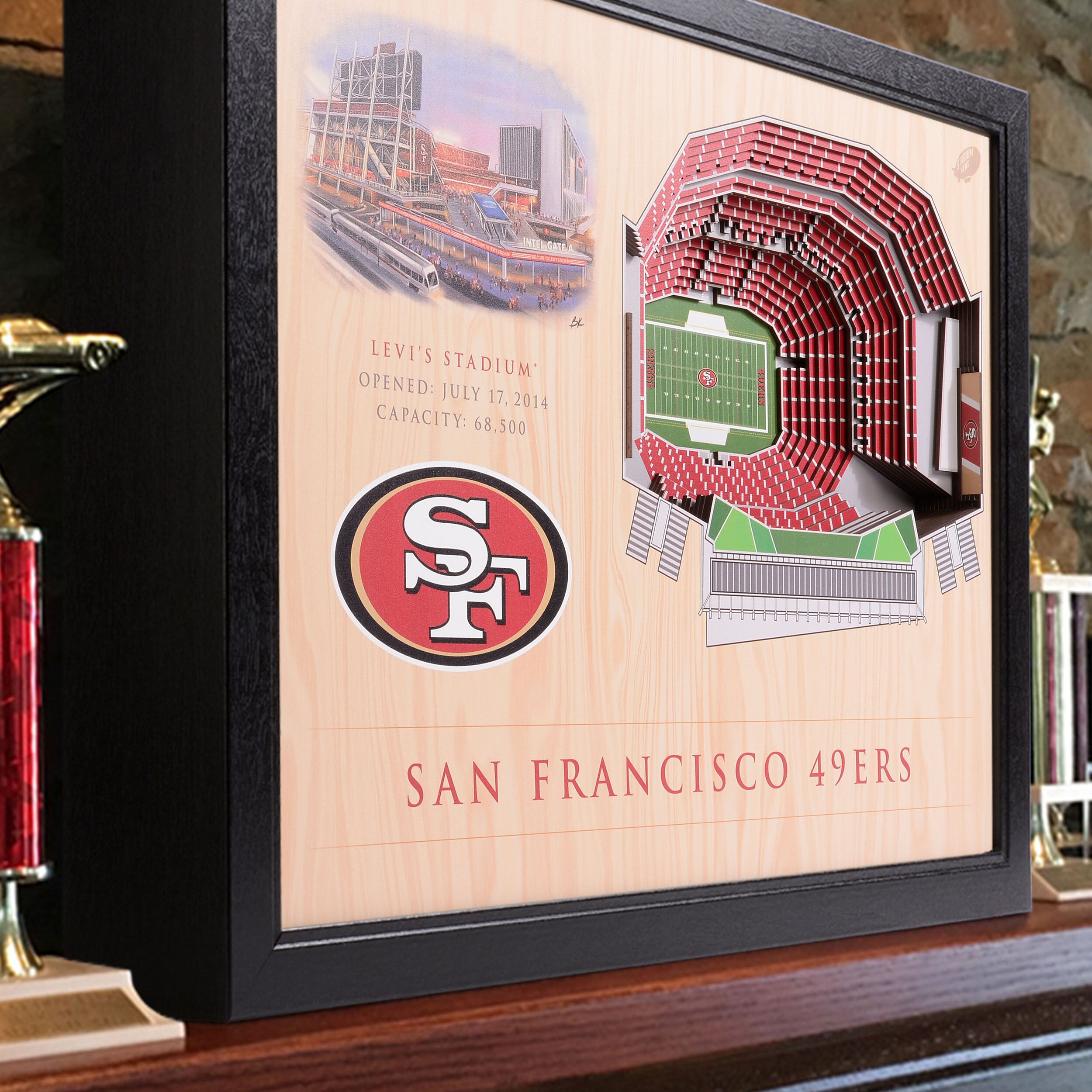 YouTheFan 954156 6 x 19 in. NFL San Francisco 49ers 3D Stadium Banner - Levis Stadium