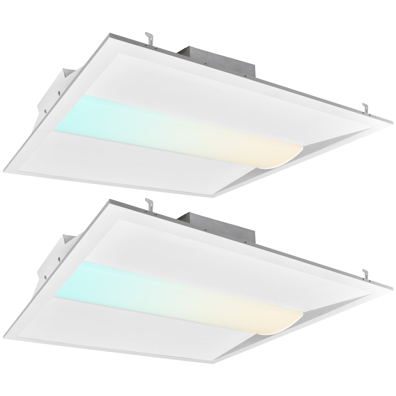 Luxrite LR25136-2PK 2 -Pack 2-ft x 2-ft Adjustable Lumens Tunable White LED Panel Light