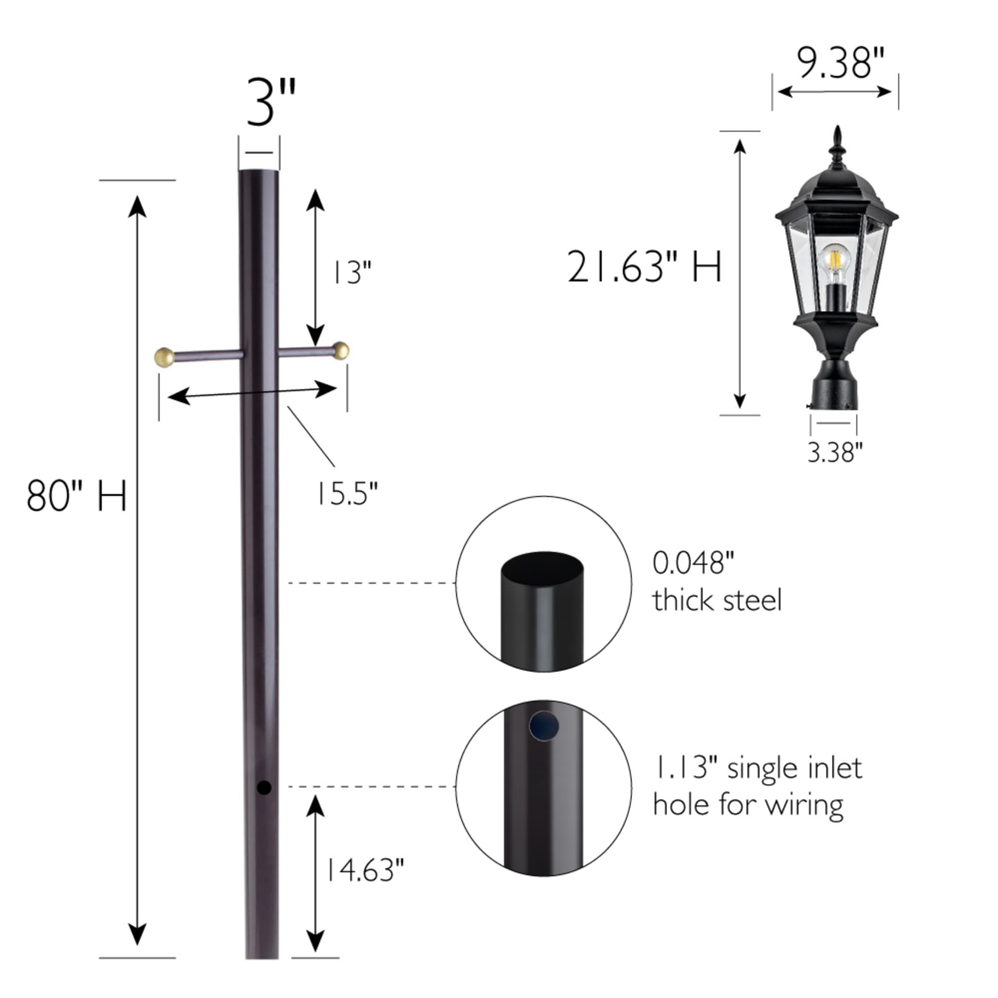 Design House 589853 Complete-Post-Lights - View #2