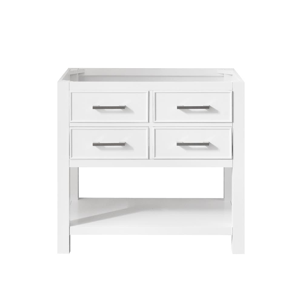 Avanity BROOKS-V36-WT Brooks 36-in White Bathroom Vanity Base Cabinet without Top