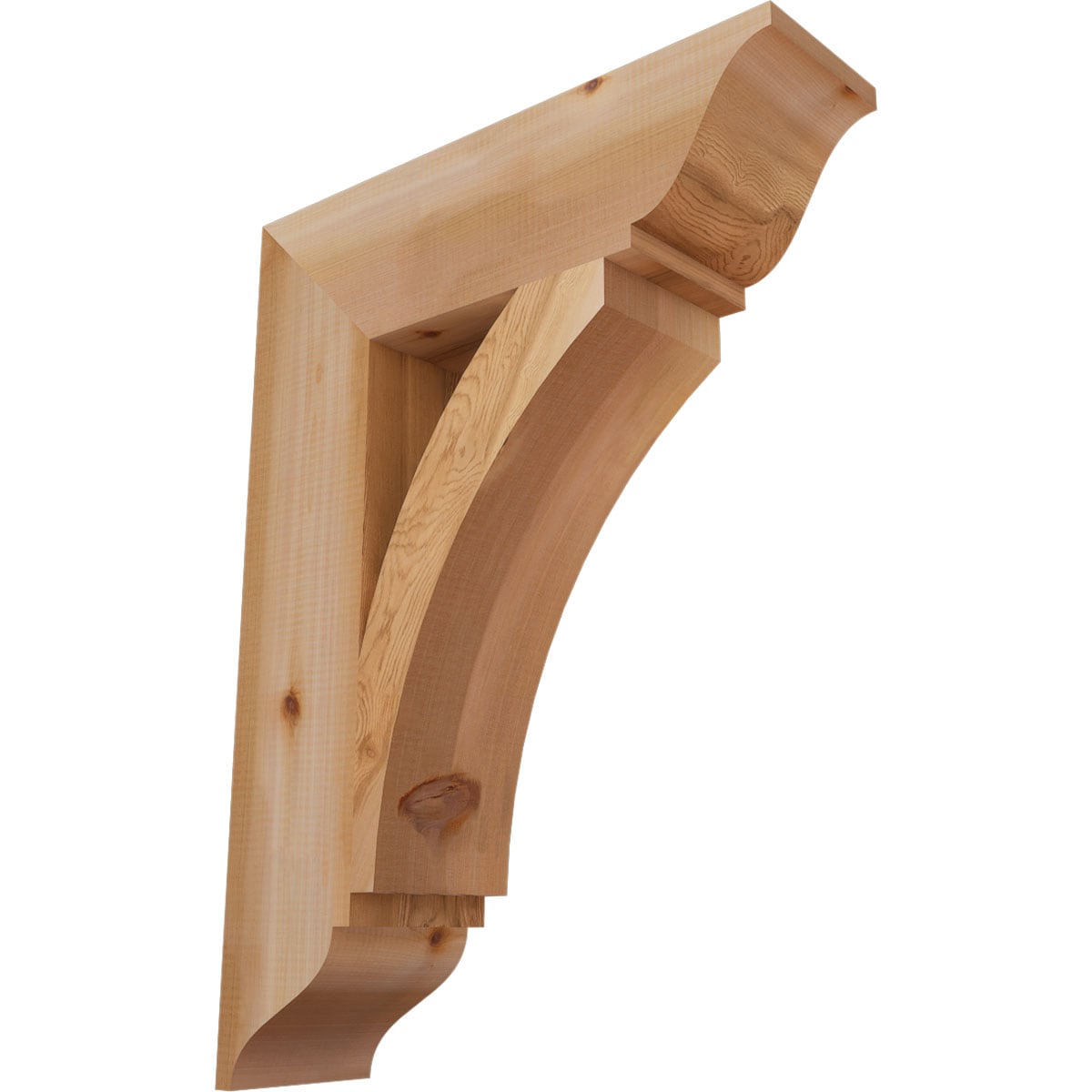 Ekena Millwork BKT06X22X30THR01SWR Thorton traditional smooth 5-1/2-in x 22-in x 30-in Western red cedar Brown Wood Standard bracket