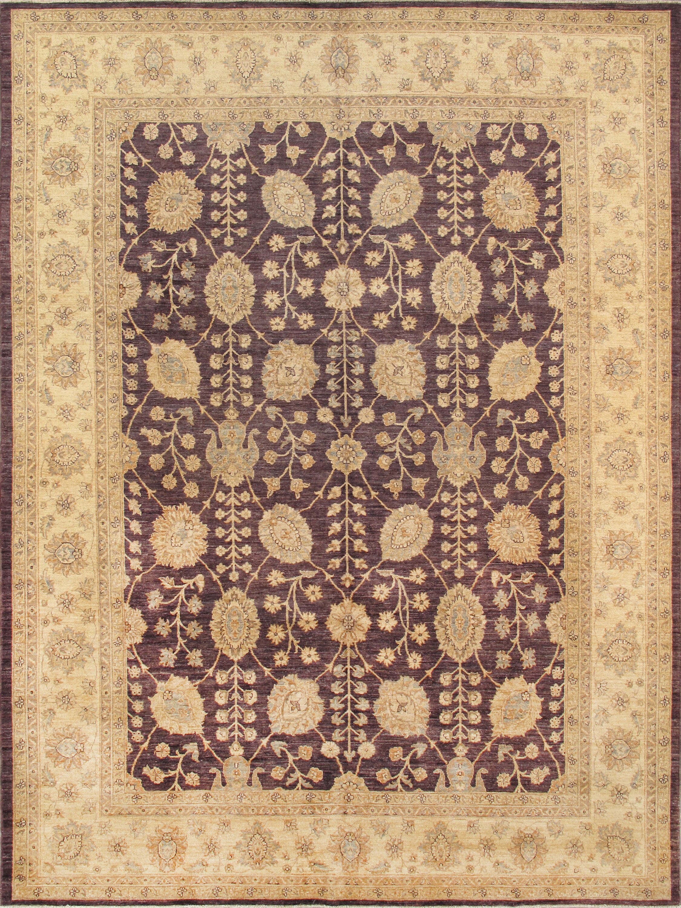 Pasargad Home PKB-1209 9X12 Ferehan 9 X 12 Wool Purple Indoor Area Rug