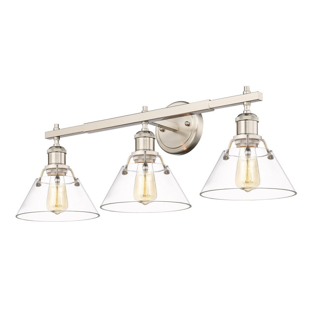 Golden Lighting Orwell 3-Light Pewter Incandescent Wall Sconce