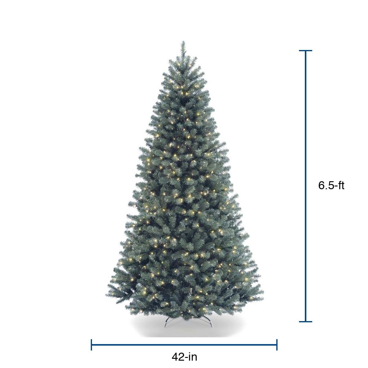 National Tree Company 6.5-ft North Valley Spruce Pre-lit Blue ...