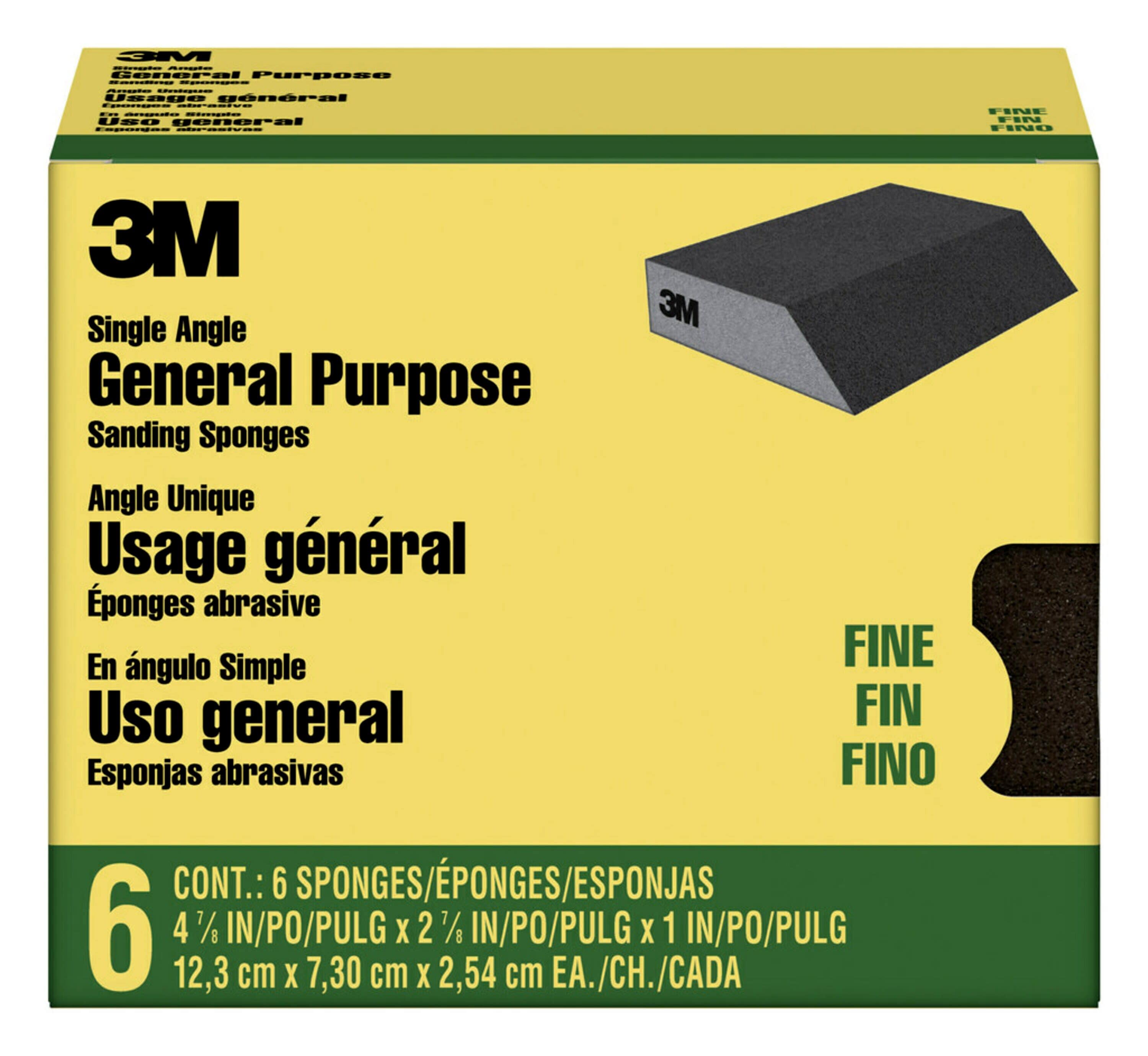 3M Fine 120-Grit Sanding Sponge 2.875-in x 4.875-in (6-Pack) in the Sanding  Blocks & Sponges department at