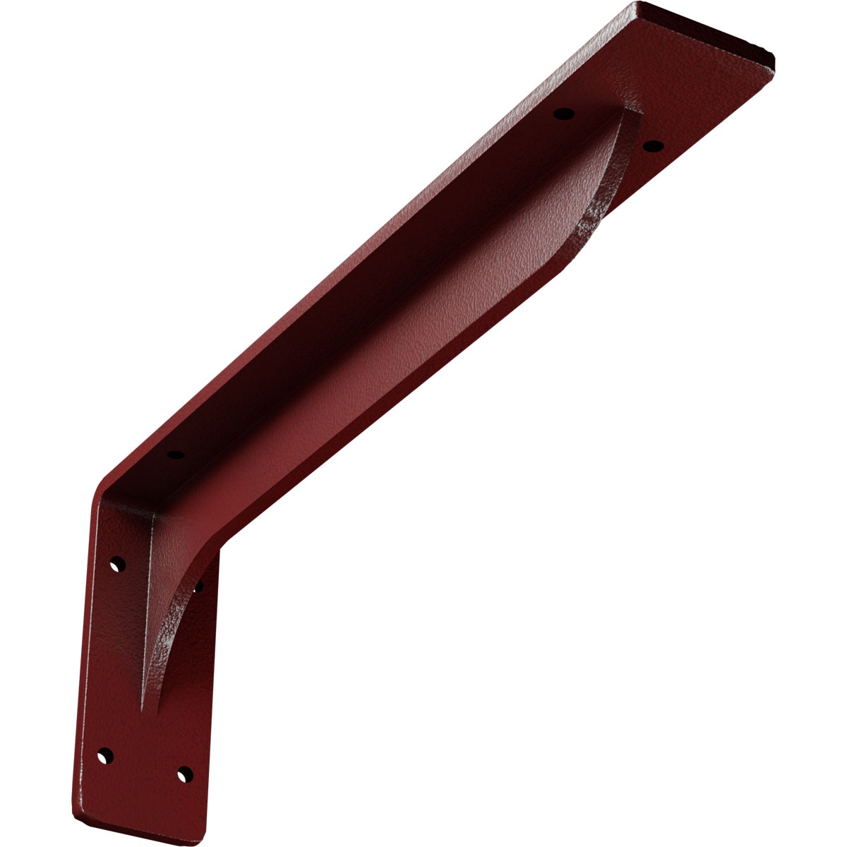 Ekena Millwork BKTM02X14X05EBHRE Embrey 14-in x 2-in x 5.25-in Red Steel Countertop support bracket