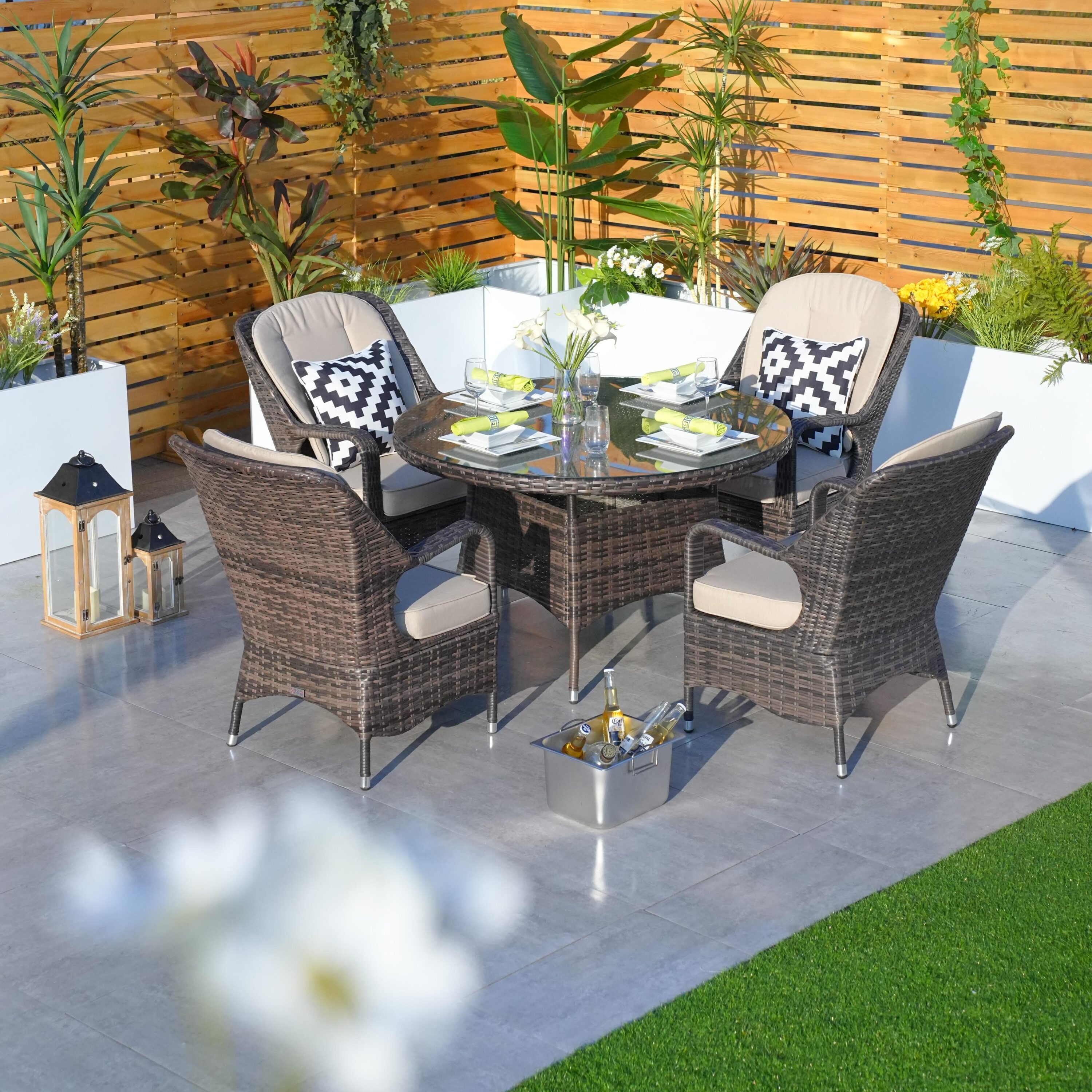 Direct Wicker DWD-1709-BR Patio-Dining-Sets - View #9