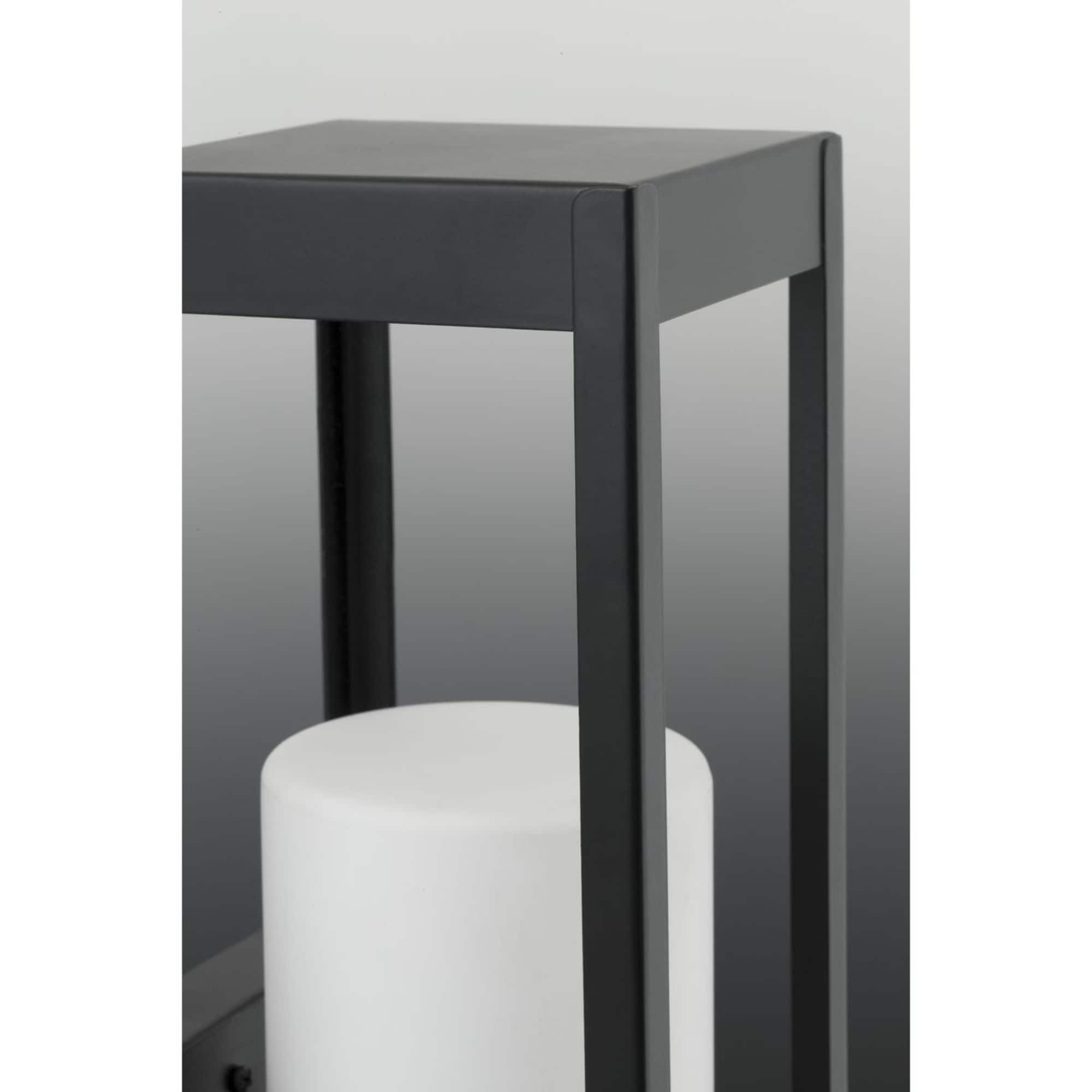 Patewood Black Stainless Steel Outdoor Wall Lantern Sconce